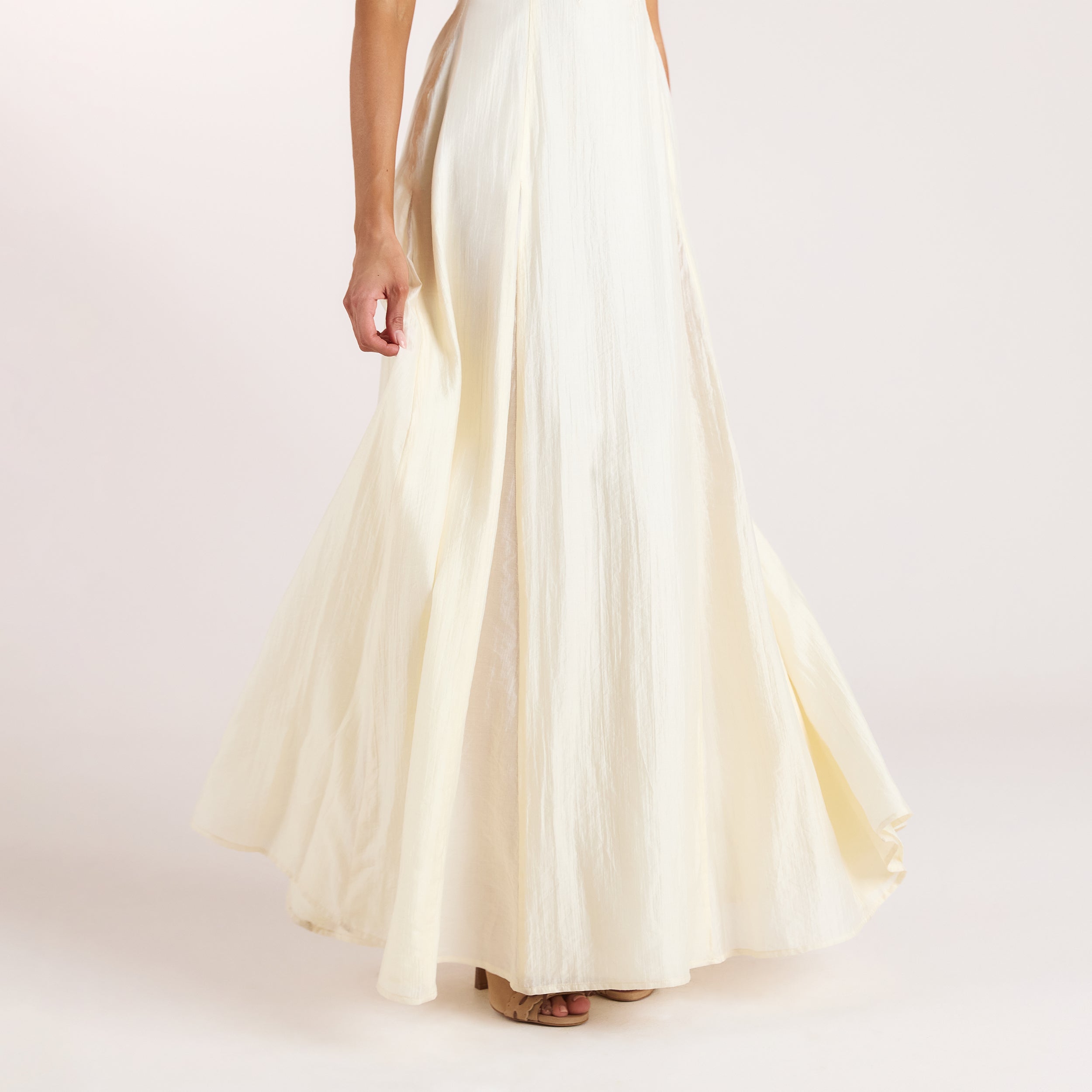Robe Maxi Brodée | Robe Maxi Brodée - Crème au beurre