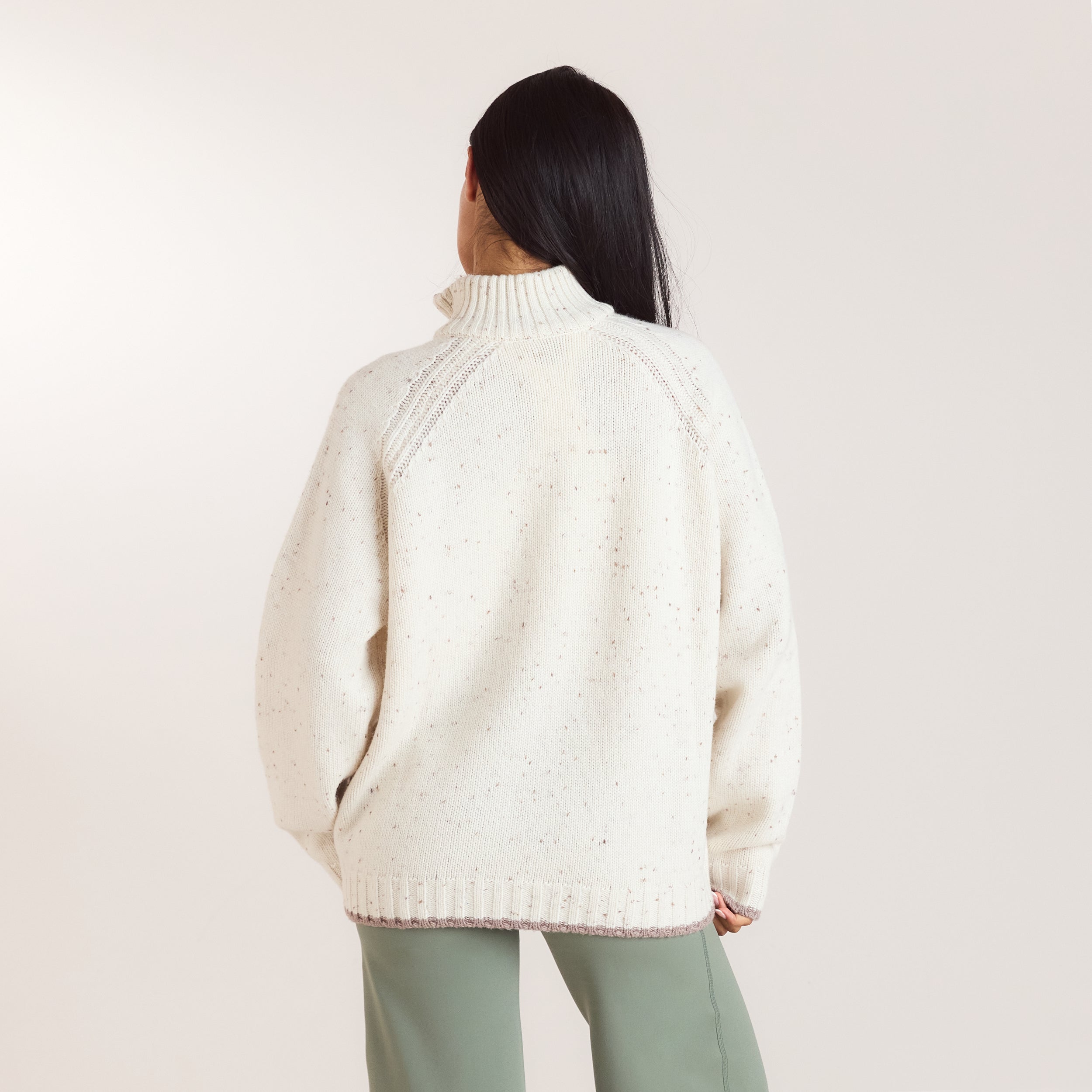 Pull en Laine à Demi-Zip | Pull en Laine à Demi-Zip - Crème