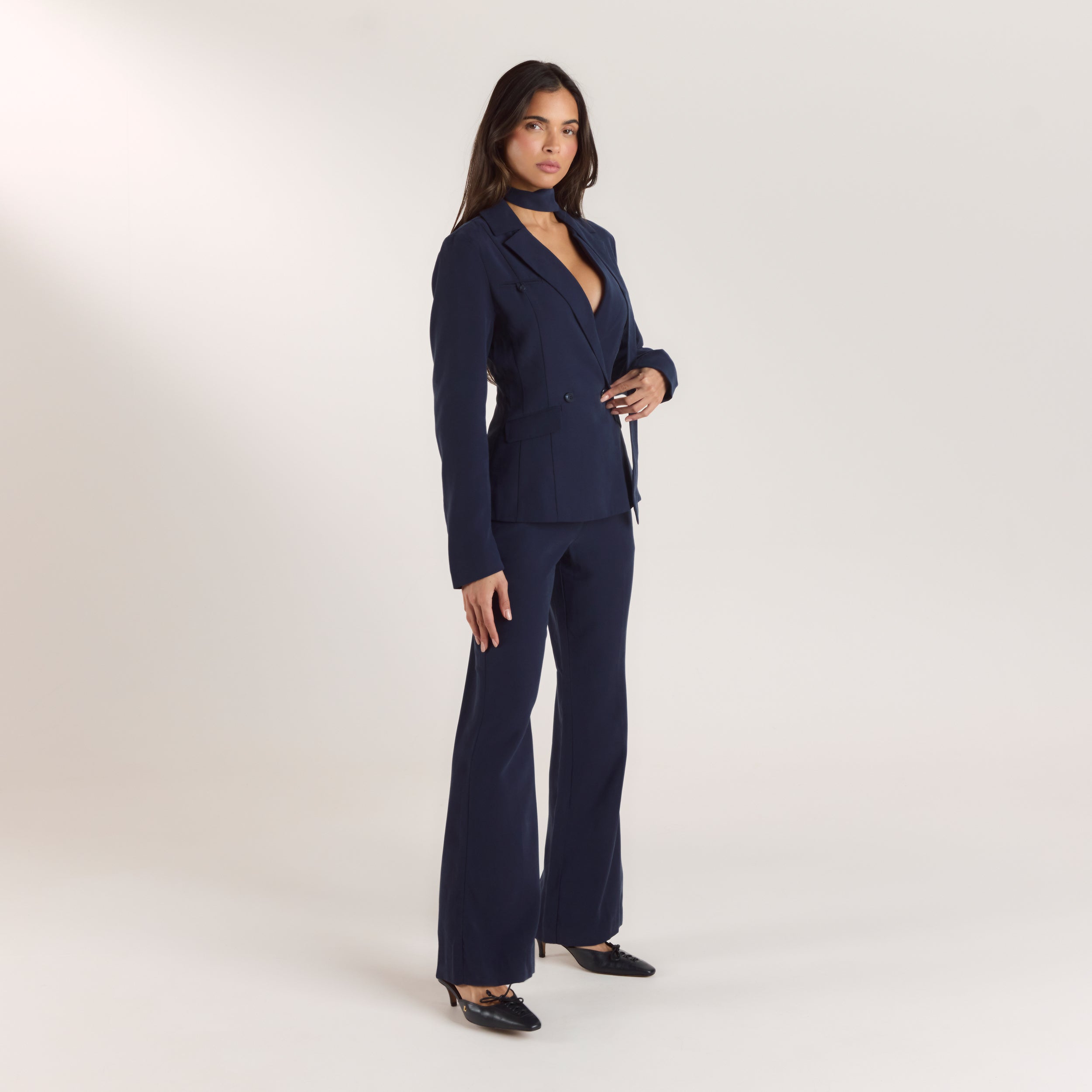Pantalon Droit Style 90s | Pantalon Droit Style 90s - Bleu Marine