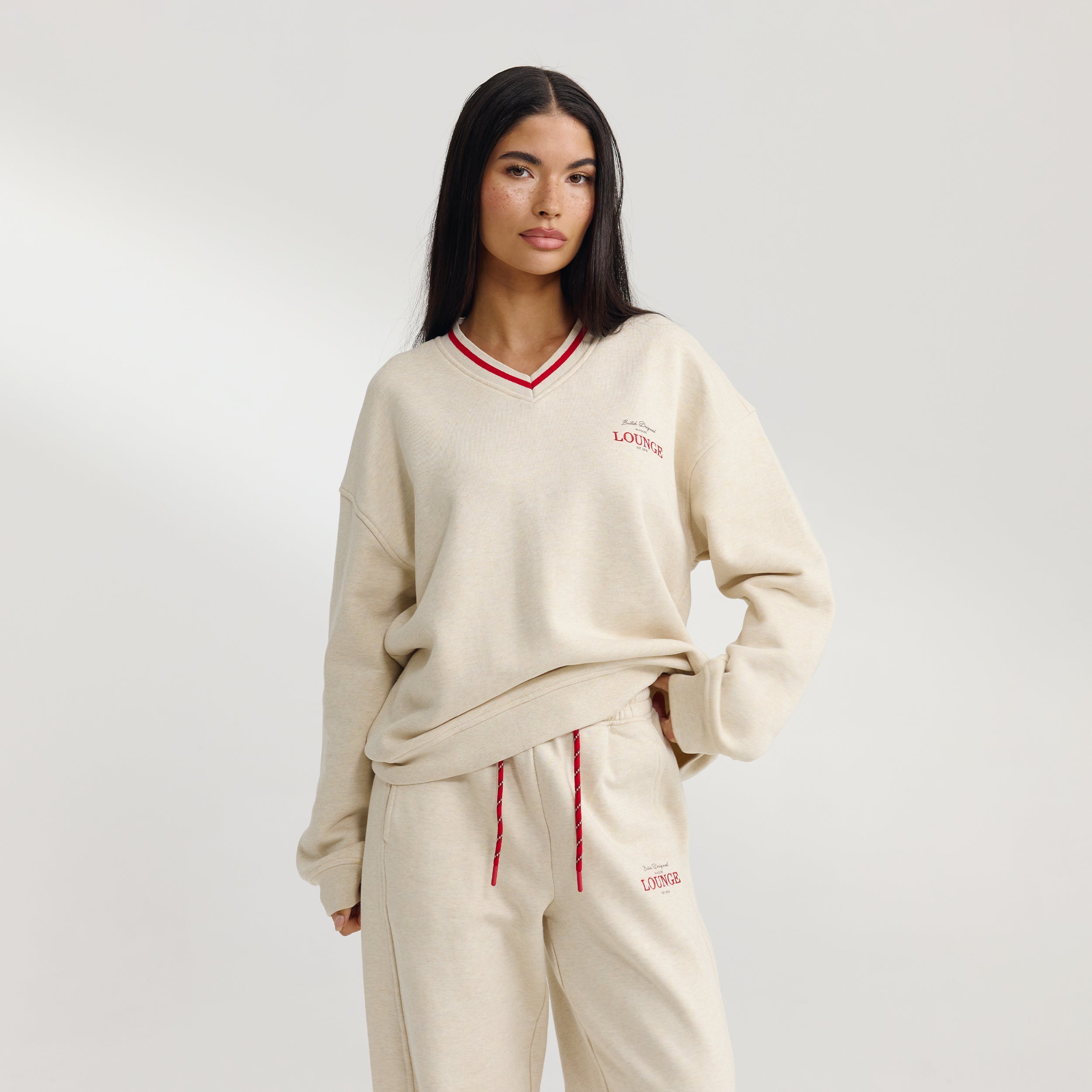 Pull à Col en V | Pull à Col en V - Flocon d'Avoine