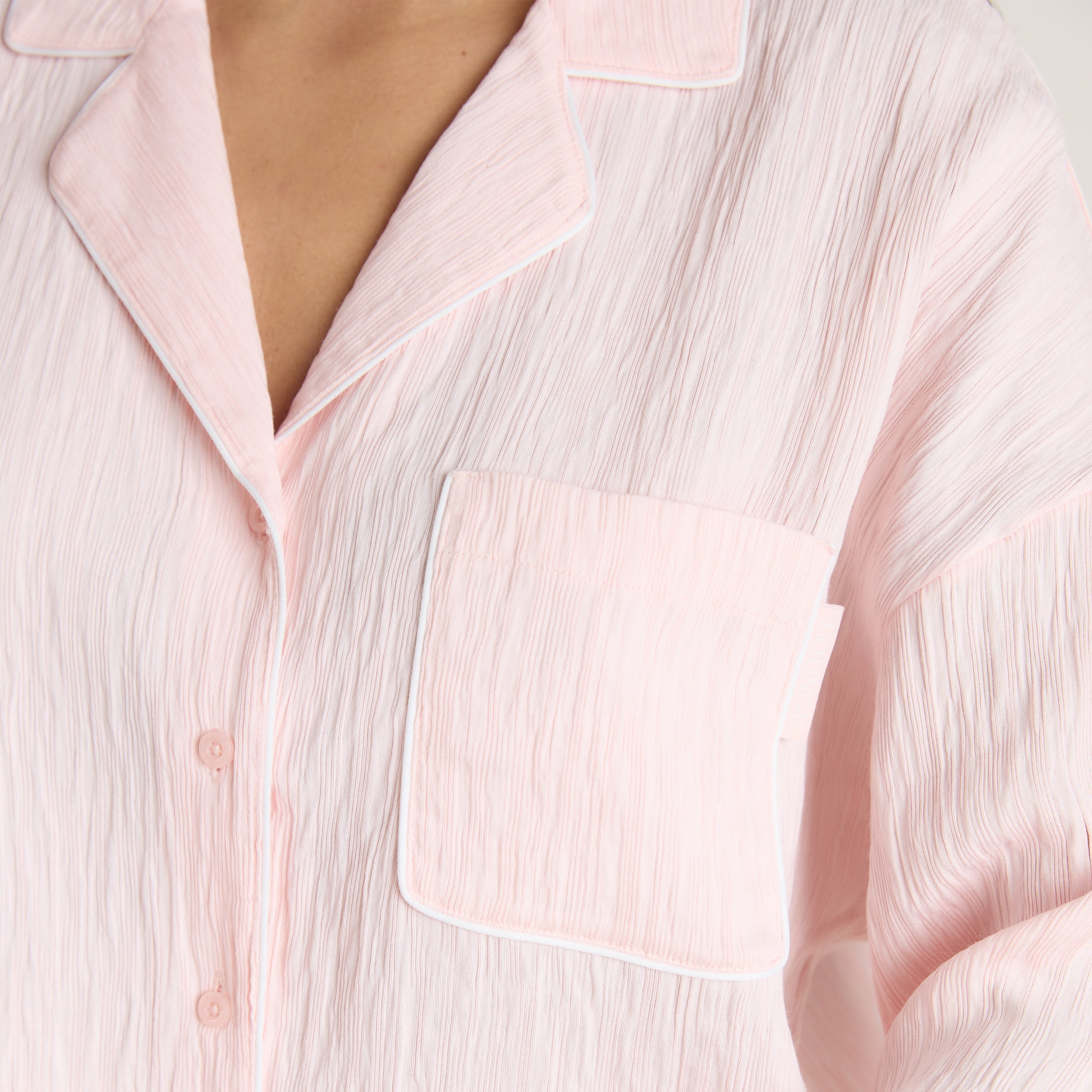 Chemise de Pyjama Crinkle | Chemise de Pyjama Crinkle - Rose