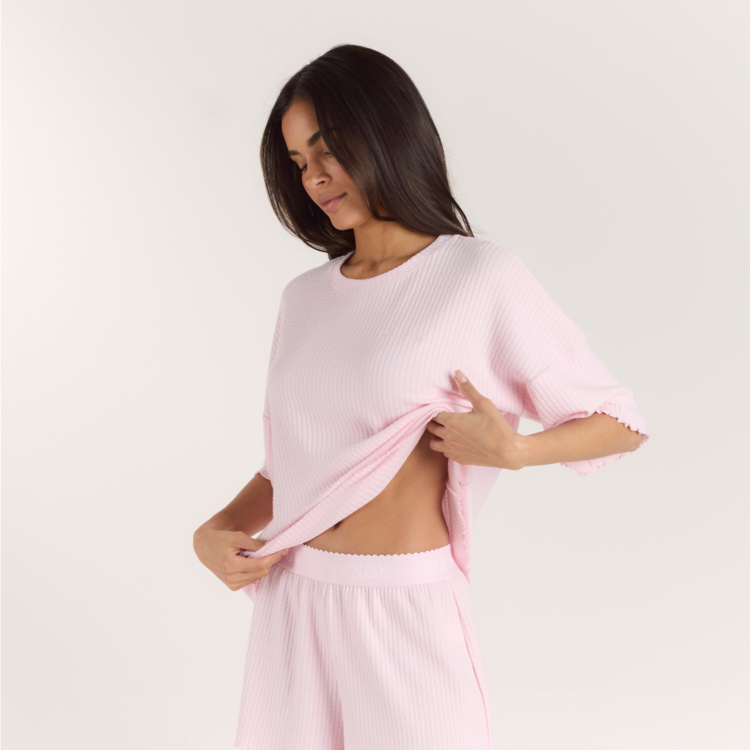 Haut de Pyjama Soft Waffle | Haut de Pyjama Soft Waffle - Rose