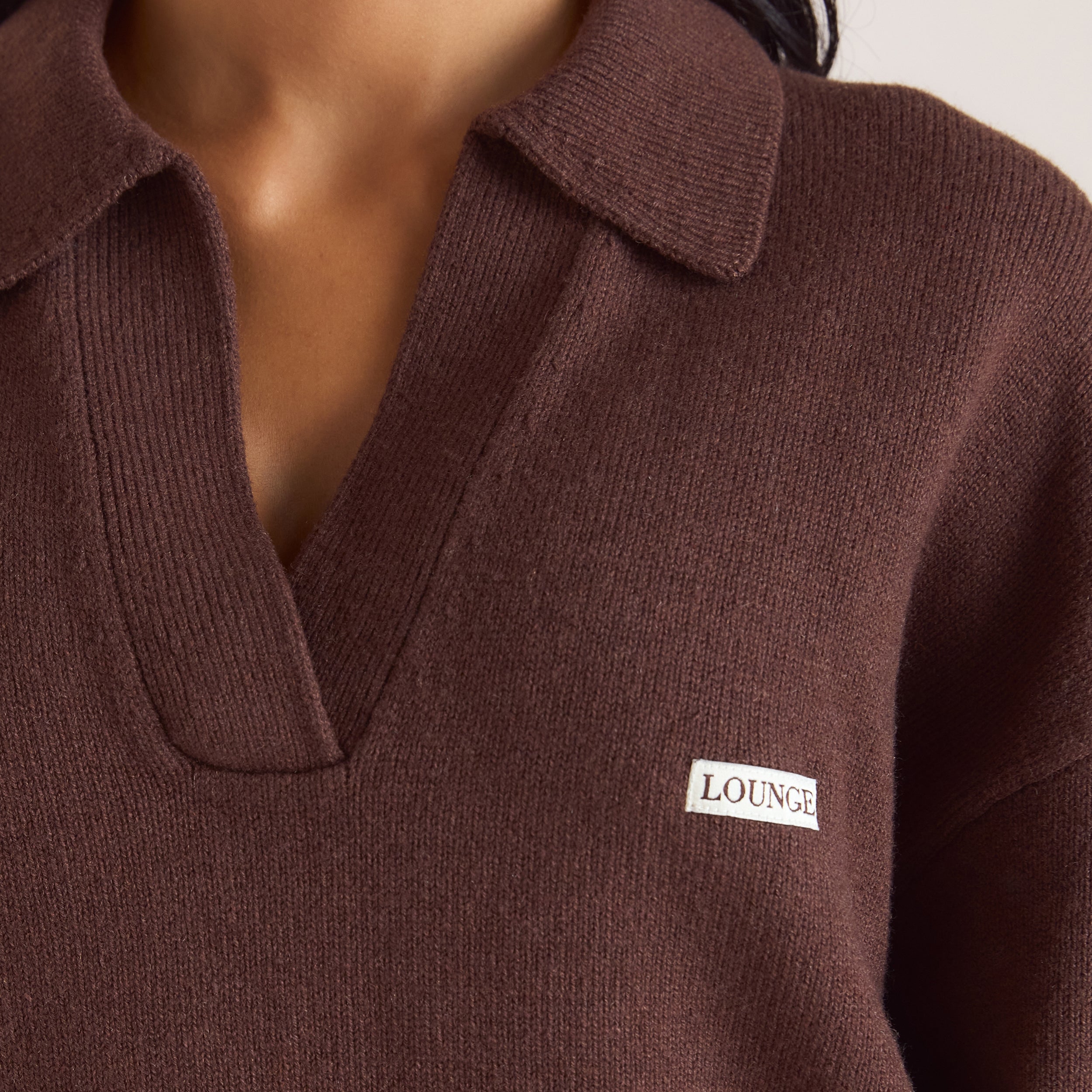 Pull en Maille à Demi-patte | Pull en Maille à Demi-patte - Chocolat