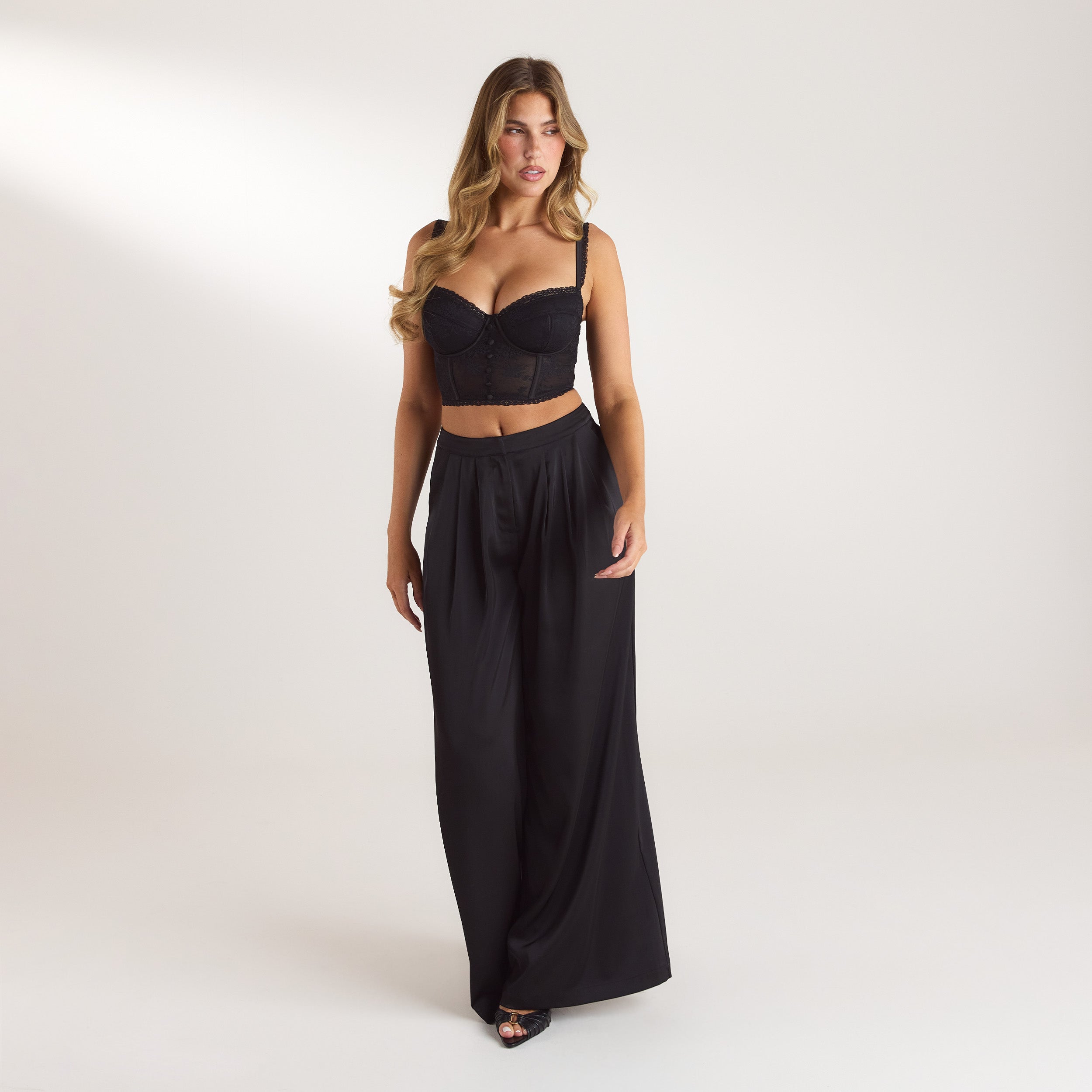 Pantalon en Satin | Pantalon en Satin - Noir