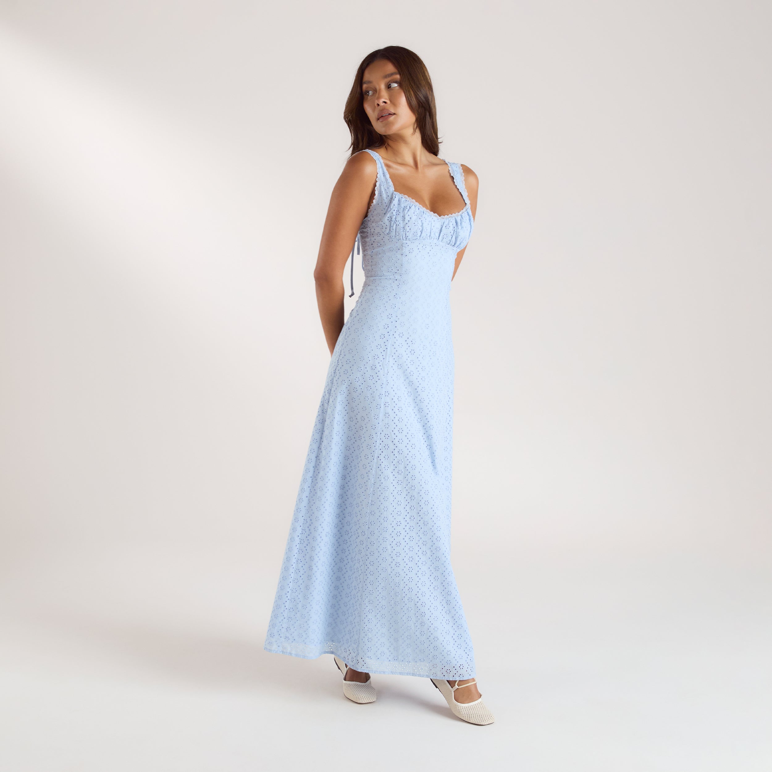 Robe Maxi Dos Corset | Robe Maxi Dos Corset - Bleu