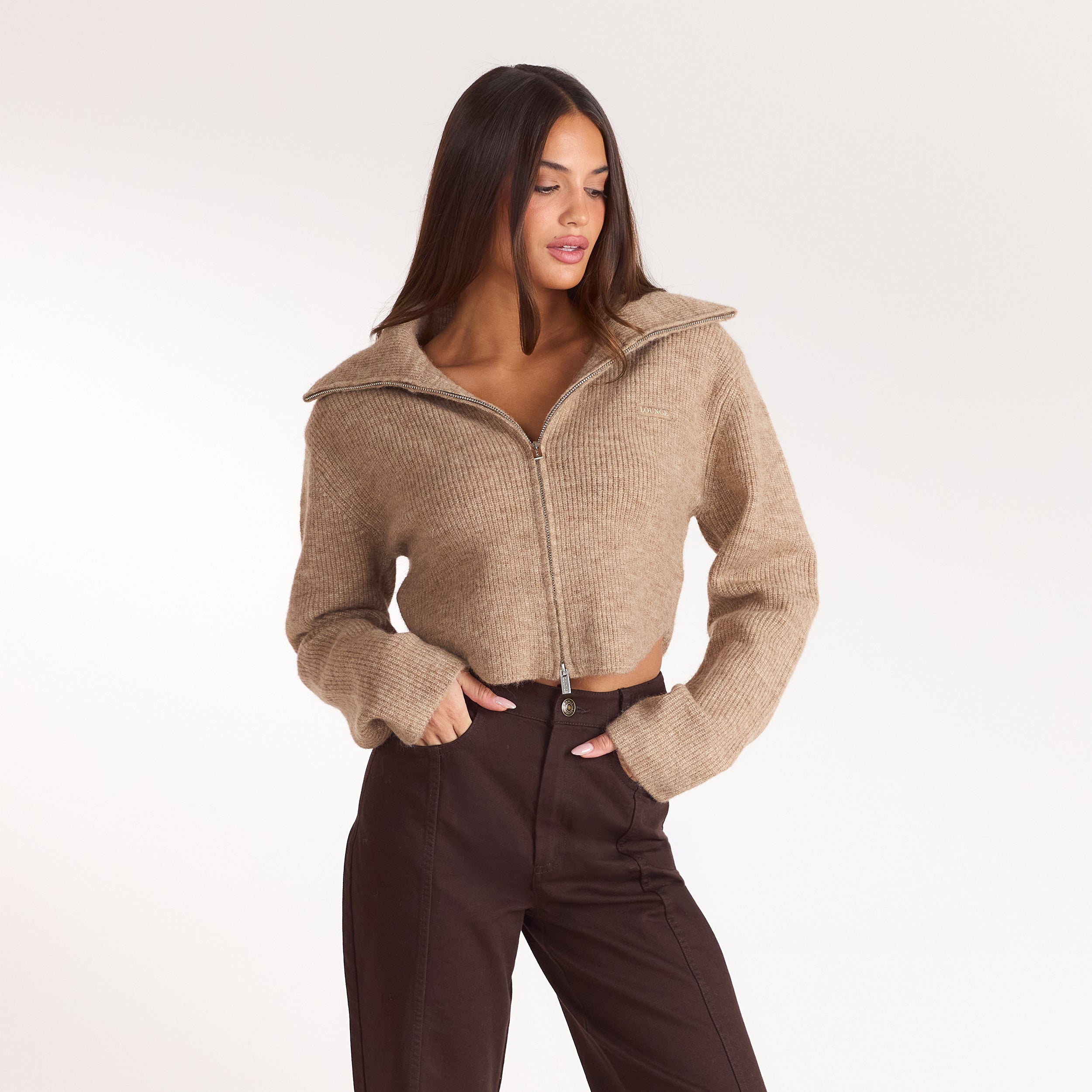 Cardigan en Maille Structuré | Cardigan en Maille Structuré - Biscuit