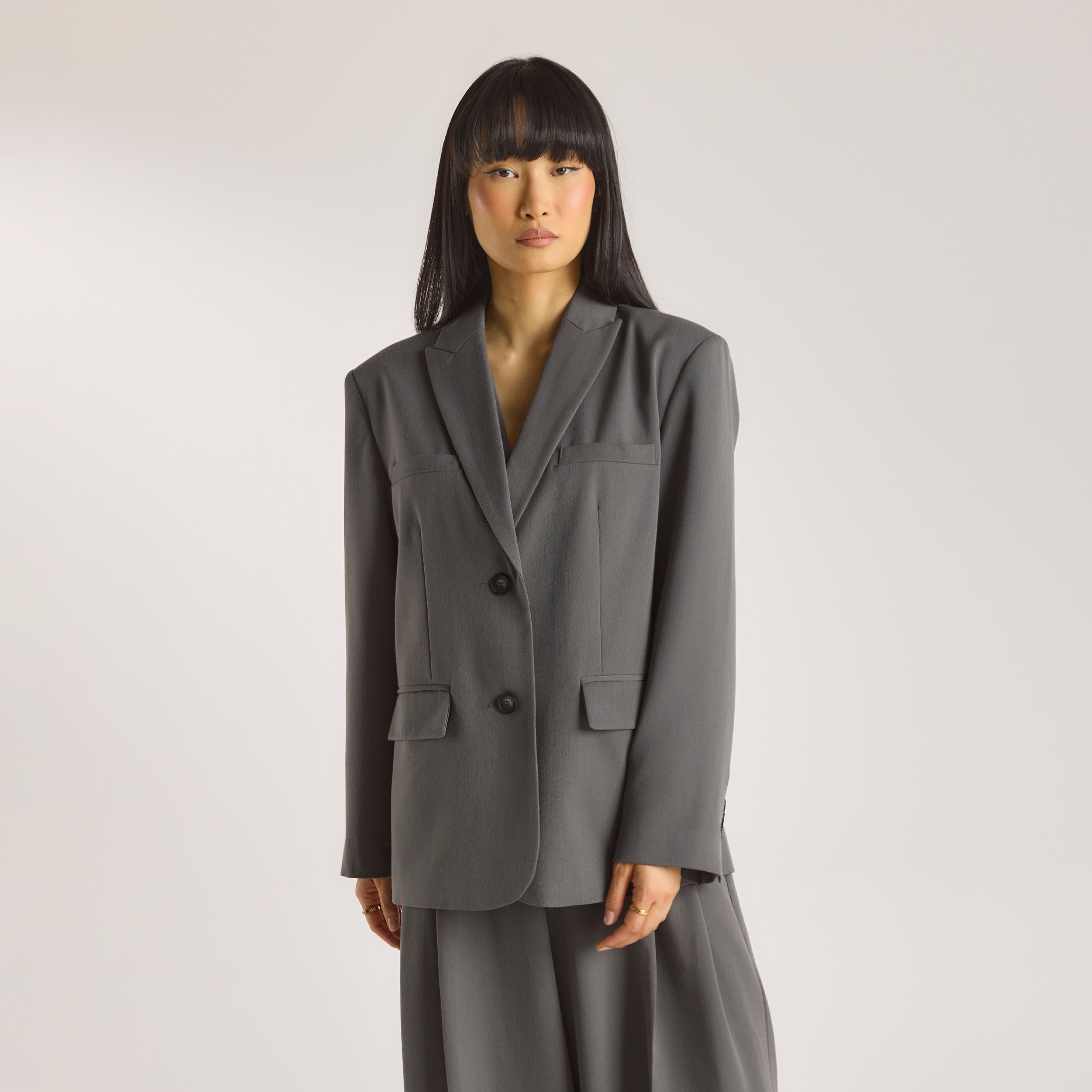 Blazer Oversize | Blazer Oversize - Charbon