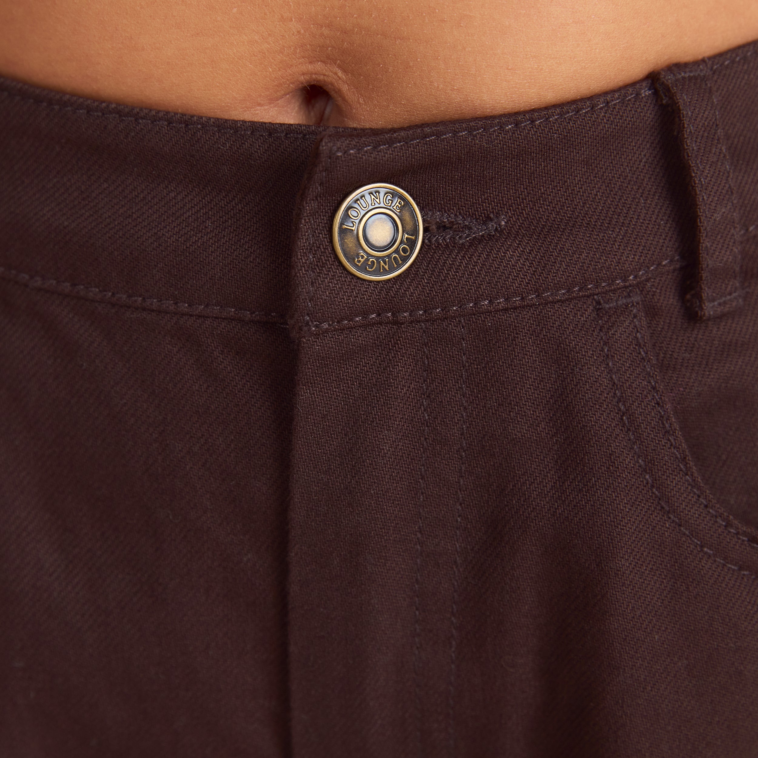 Jean Droit en Denim | Jean Droit en Denim - Chocolat