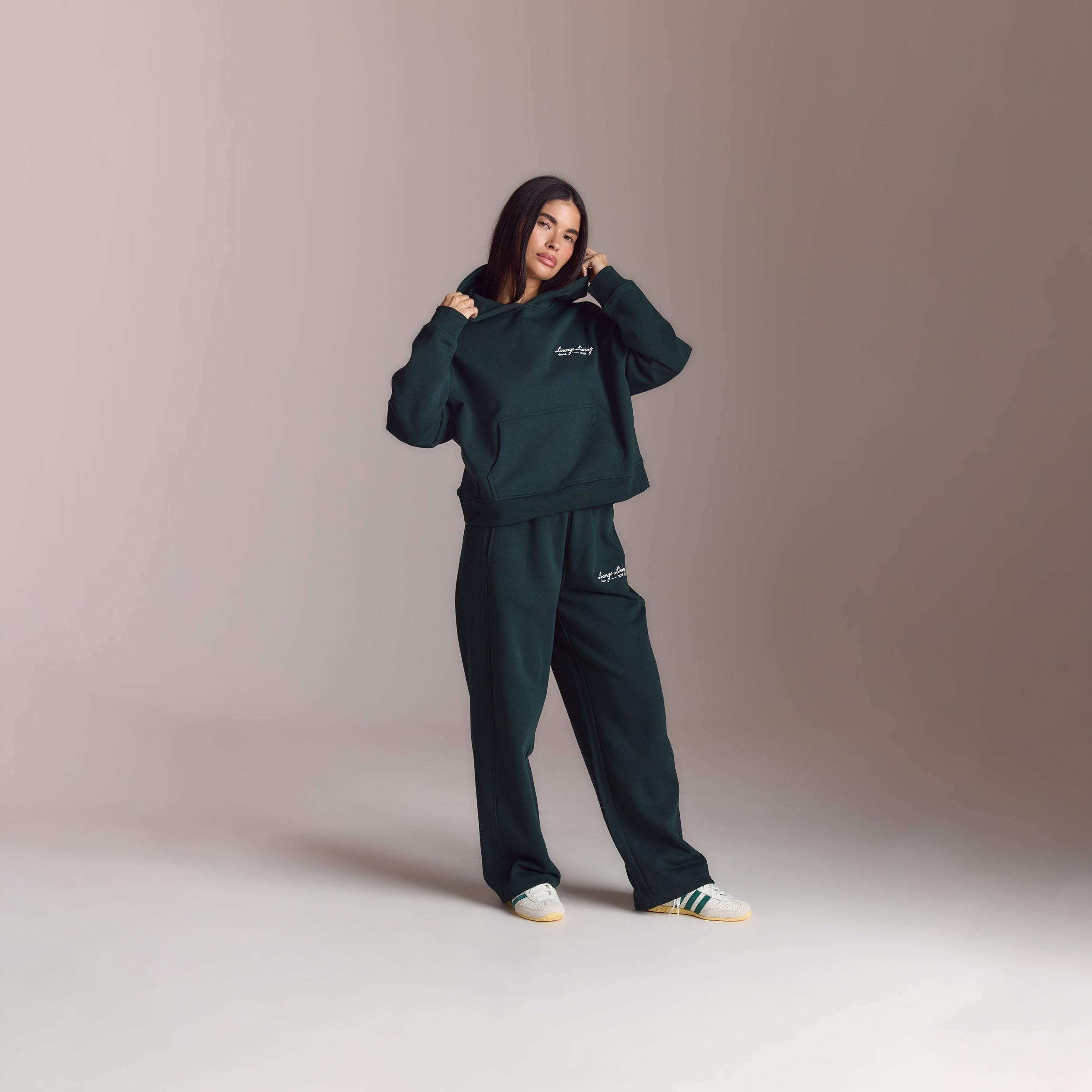 Sweat à Capuche Lounge Living | Sweat à Capuche Lounge Living - Vert Forêt