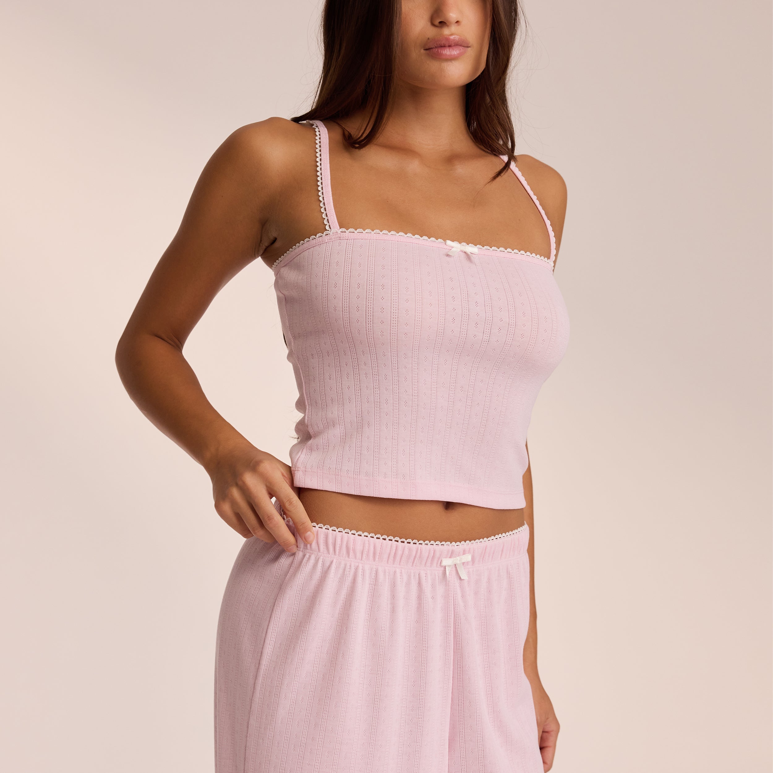 Haut de Pyjama à Bretelles Pointelle  | Ava, XS