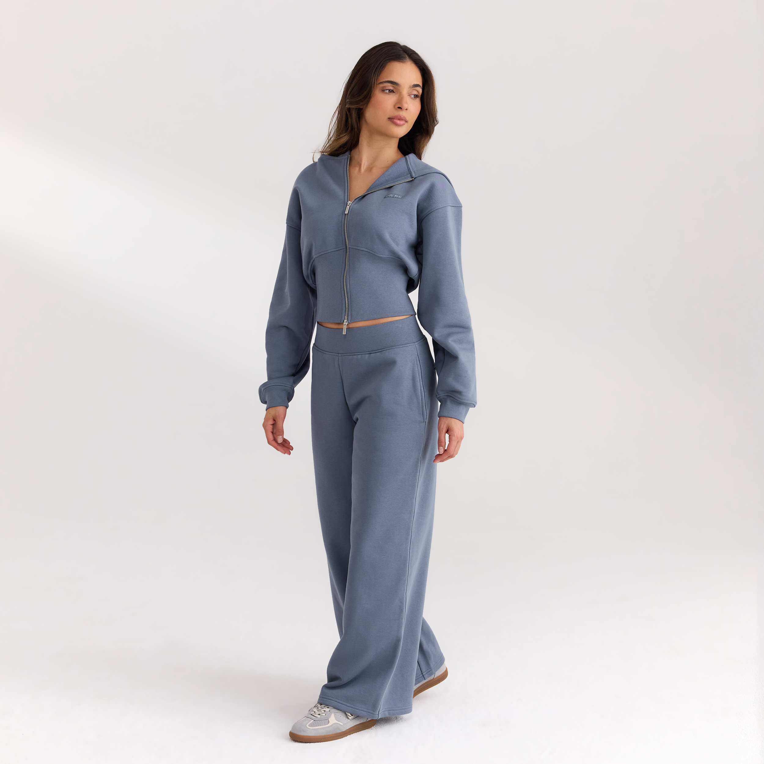 Veste Zippée Ajusté | Veste Zippée Ajusté - Bleu Ardoise