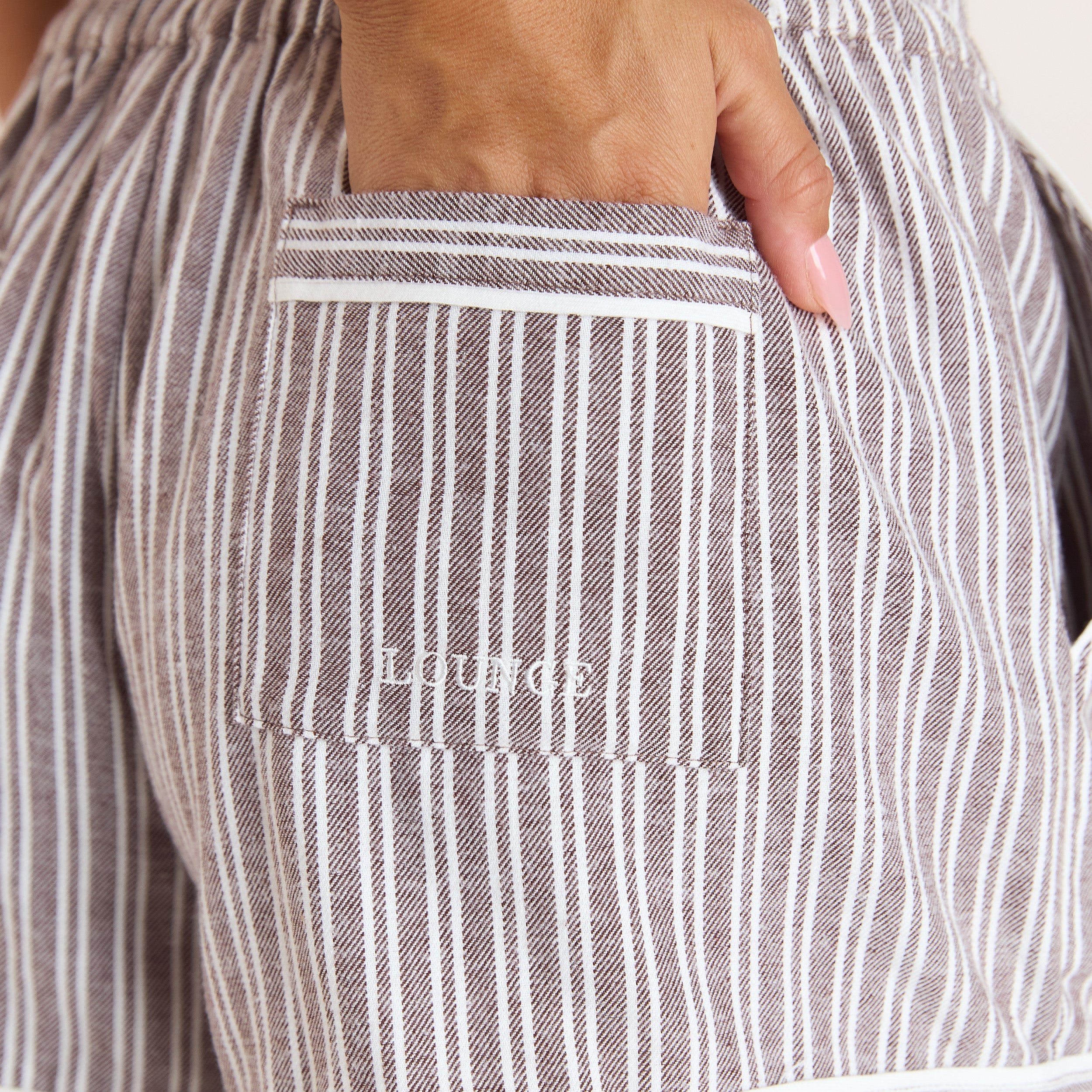 Short de Pyjama Stripe | Short de Pyjama Stripe - Chocolat