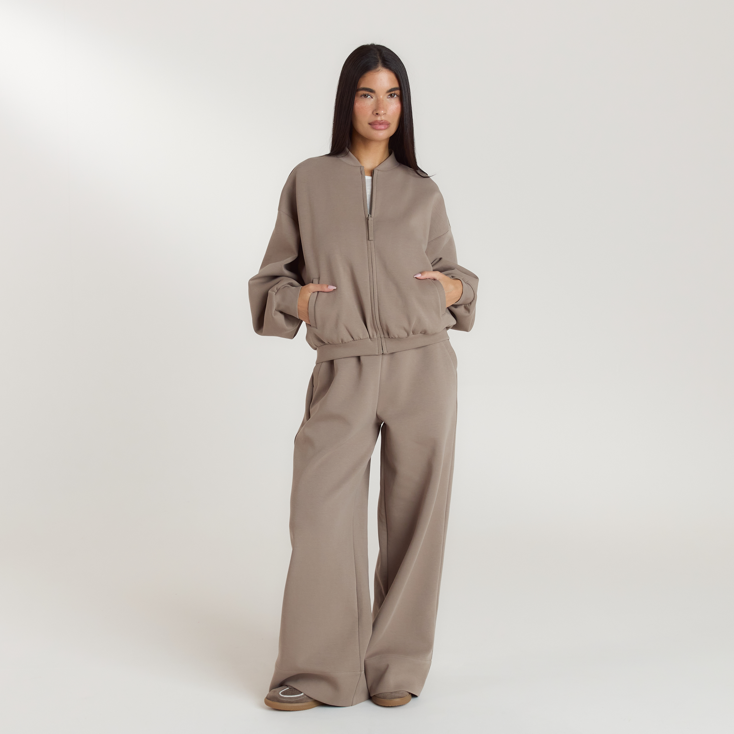 Veste en Néoprène  | Veste en Néoprène  - Taupe