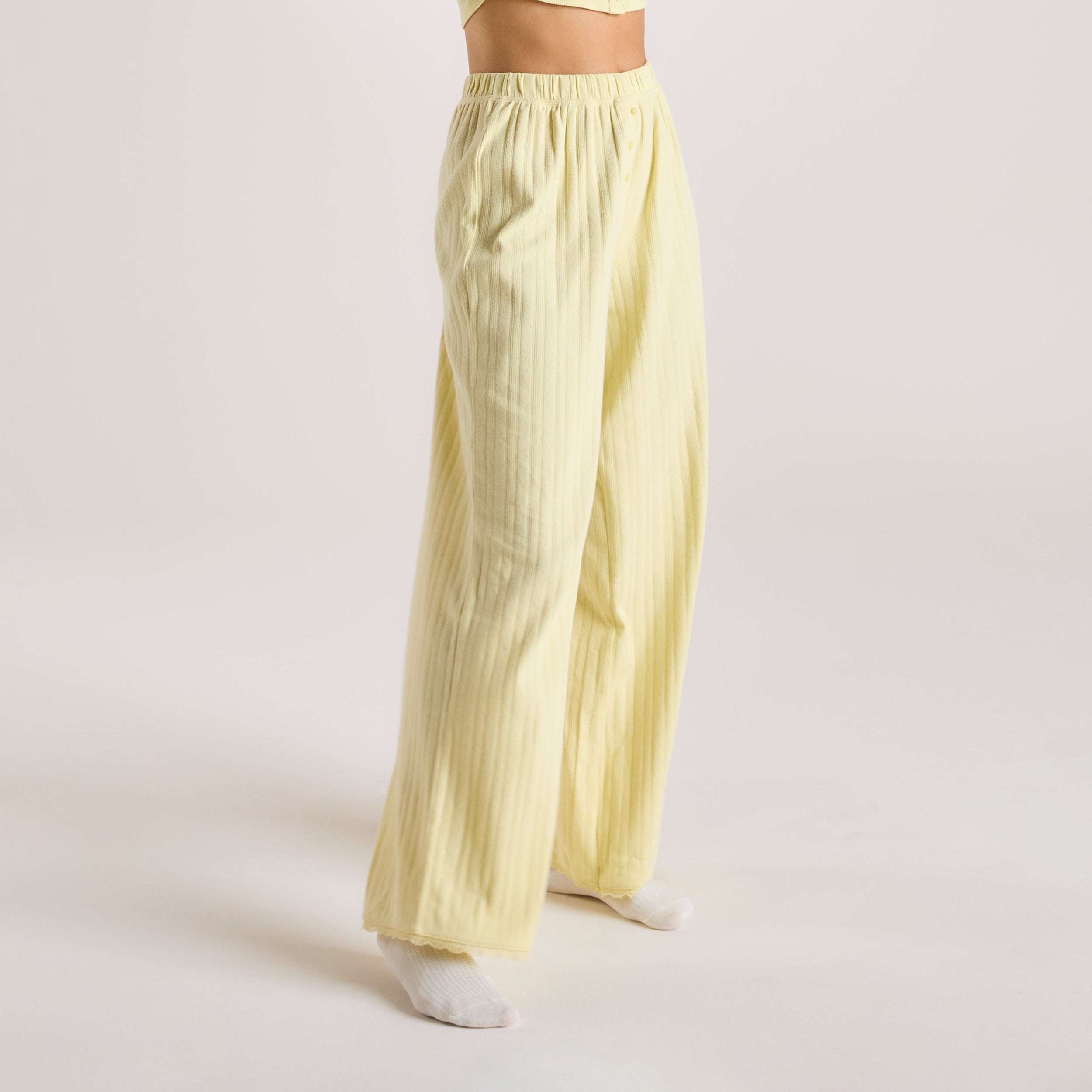 Bas de Pyjama en Pointelle | Bas de Pyjama en Pointelle - Bouton d'or