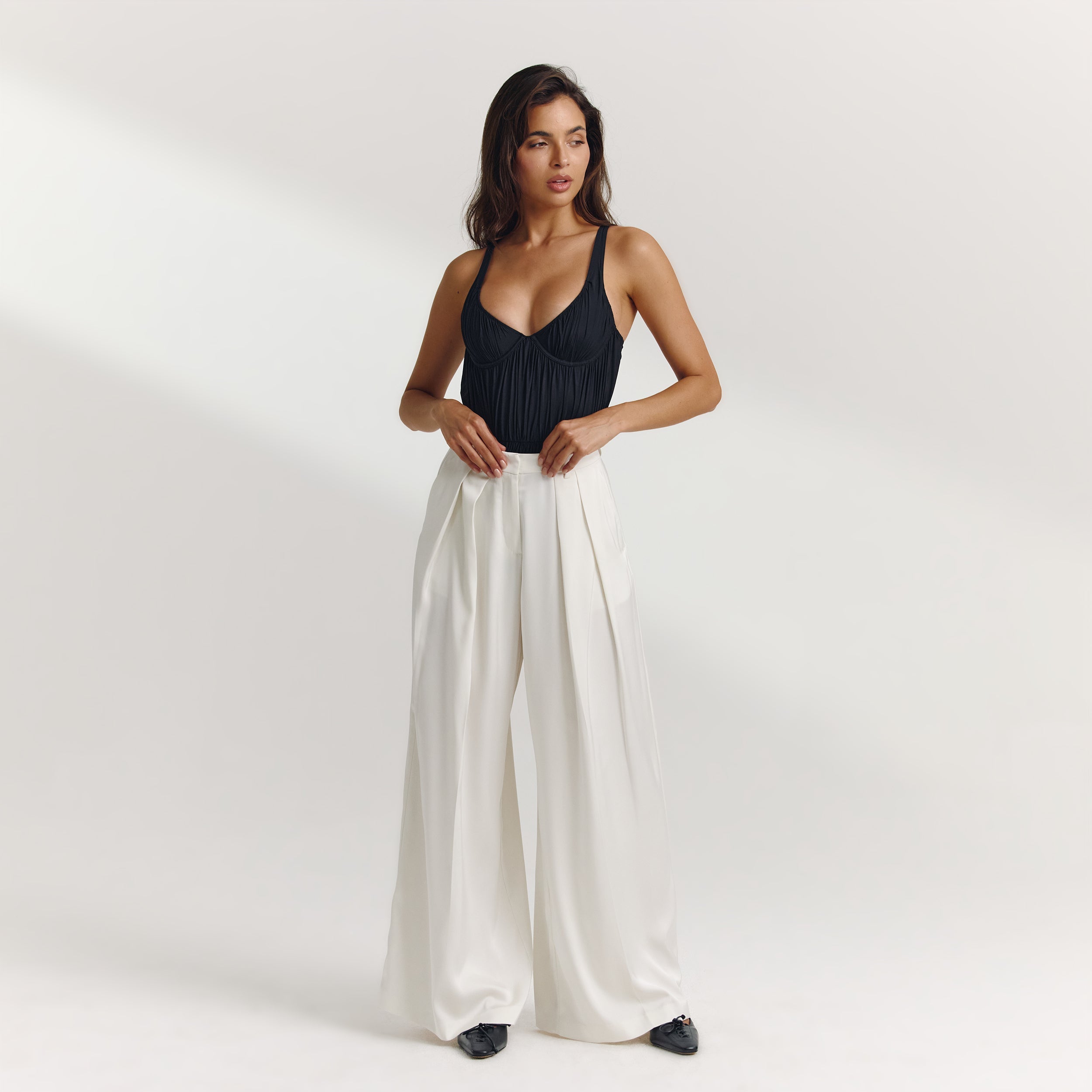 Body en Maille Plissée | Body en Maille Plissée - Noir