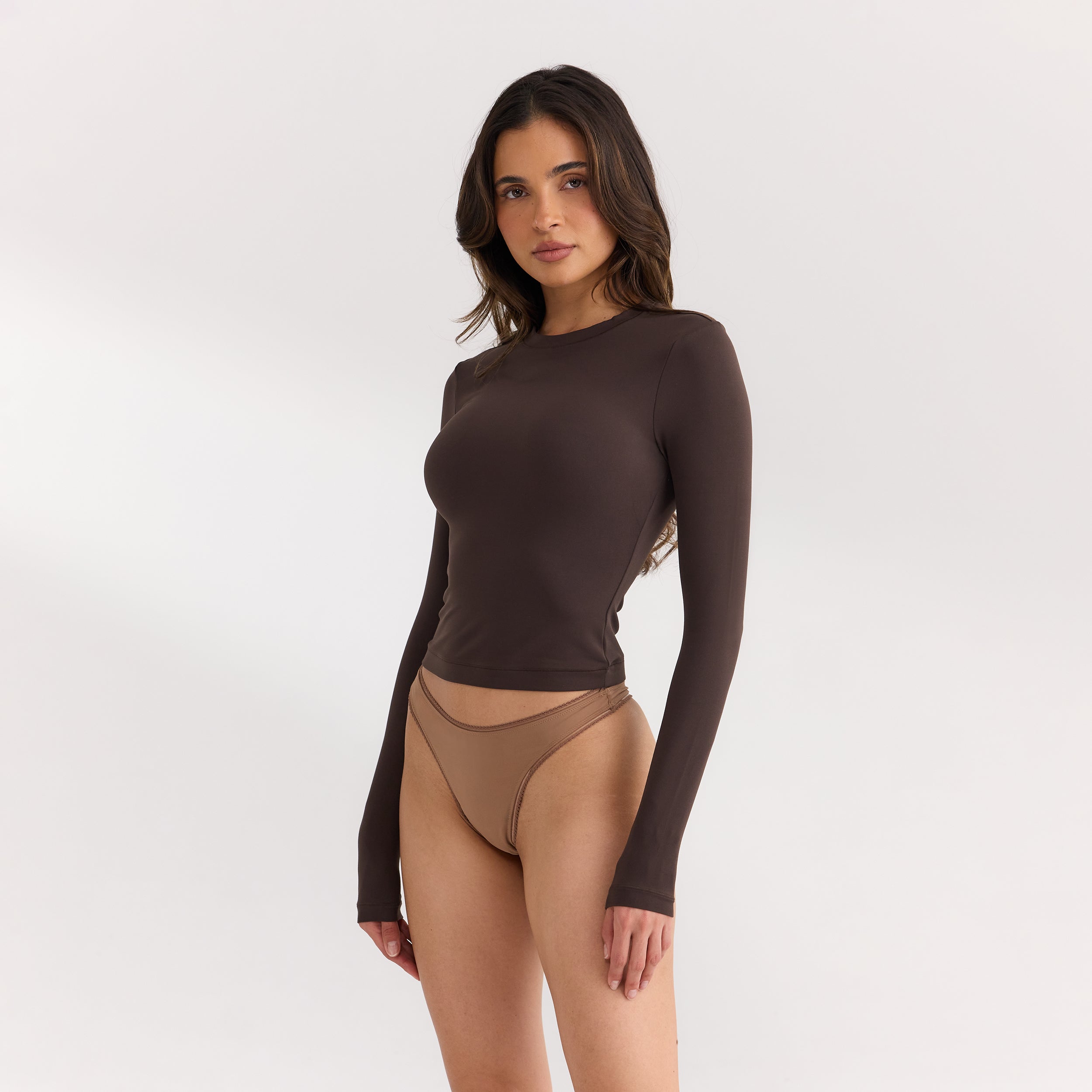 Top à Manches Longues ContourSoft™ | Top à Manches Longues ContourSoft™ - Chocolat Noir