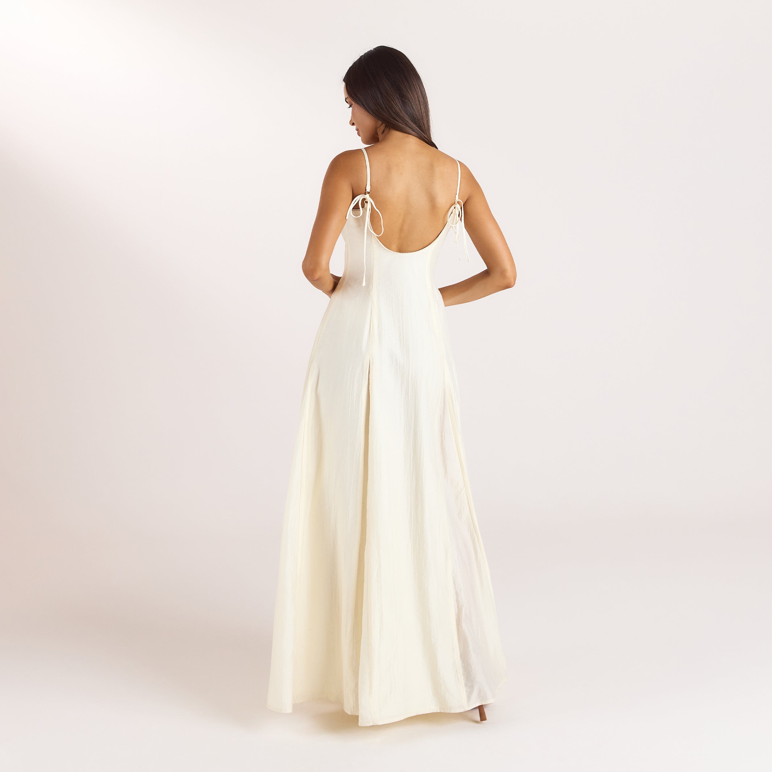 Robe Maxi Brodée | Robe Maxi Brodée - Crème au beurre