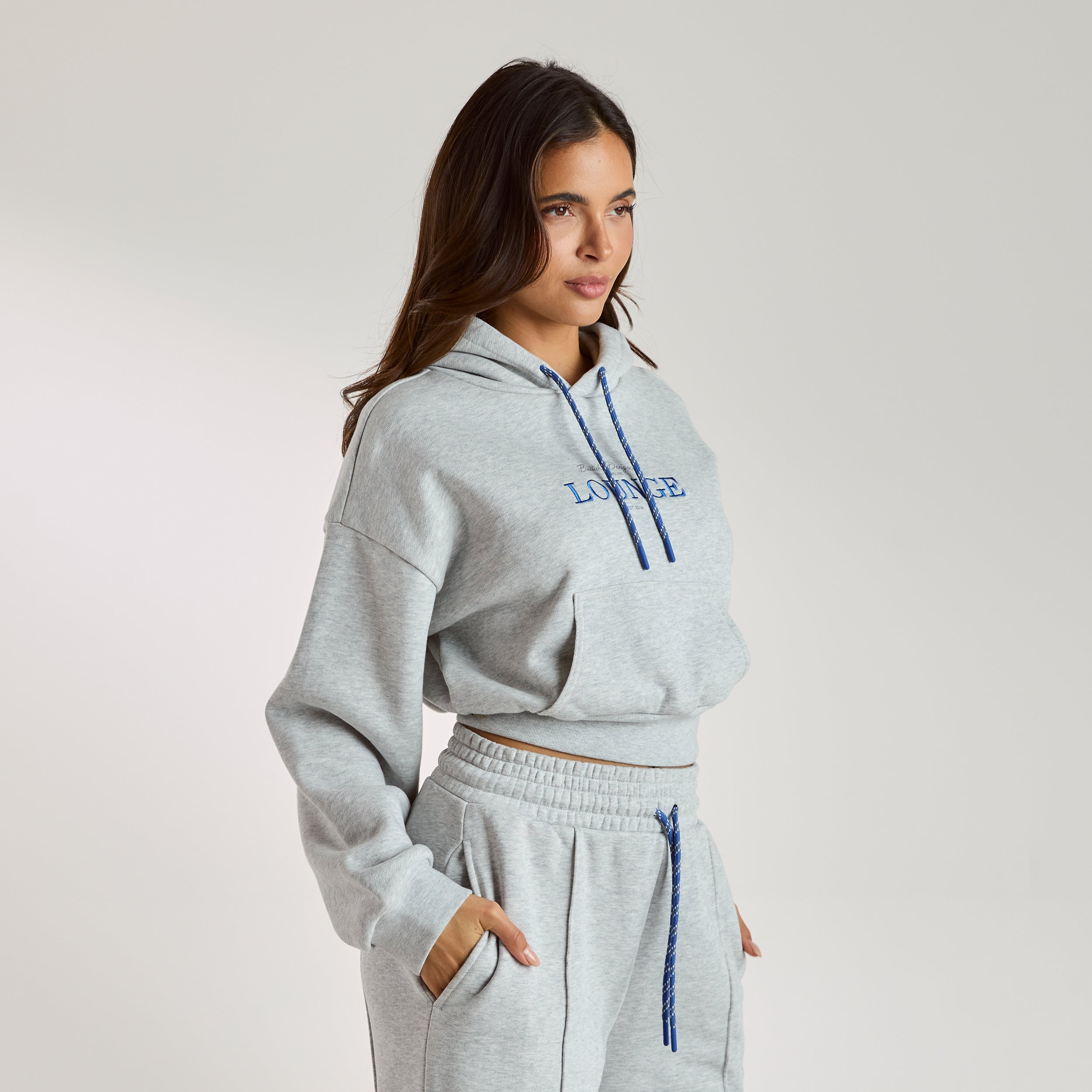 Sweat à Capuche Court | Sweat à Capuche Court - Gris chiné