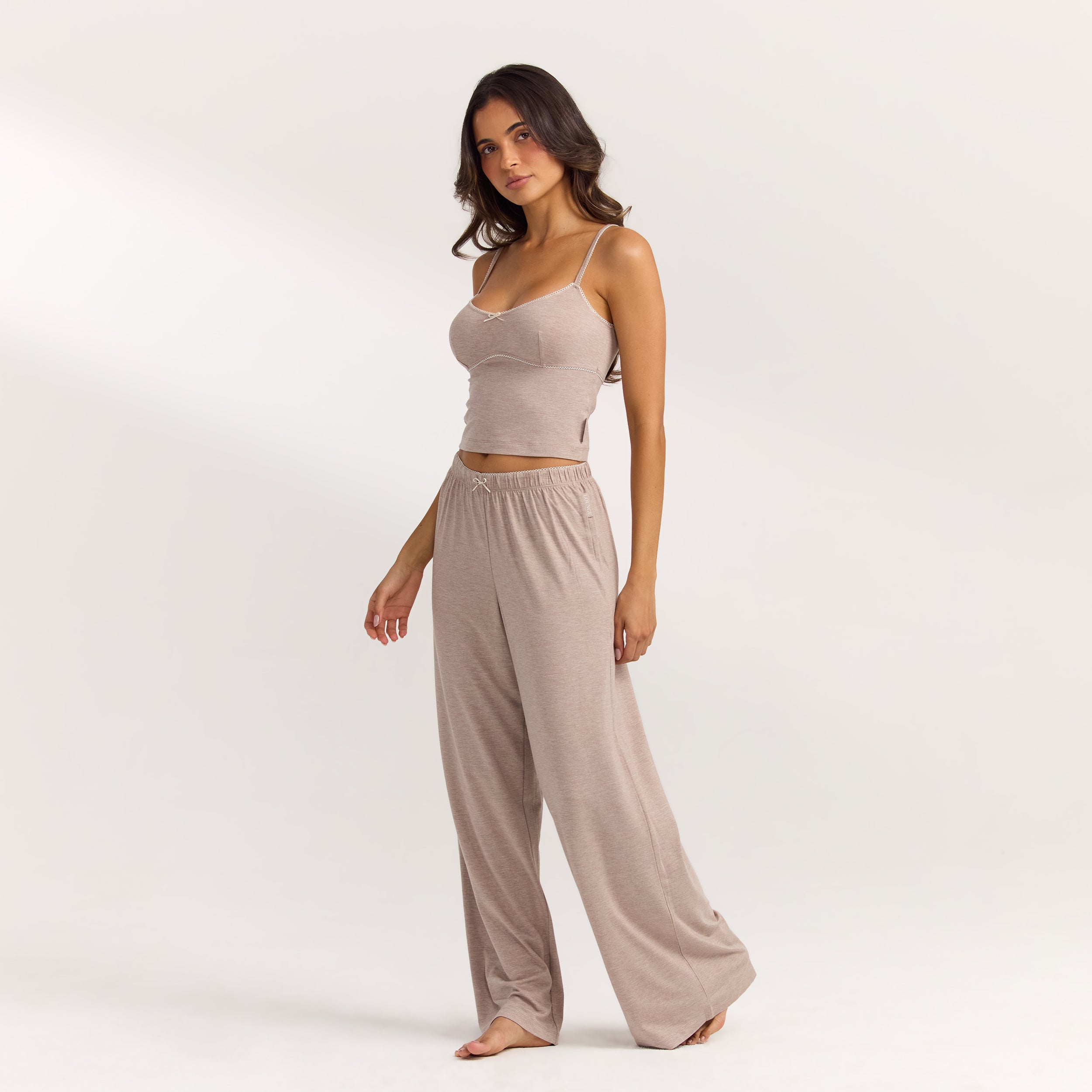Pantalon de Pyjama Modal | Pantalon de Pyjama Modal - Brun Chiné