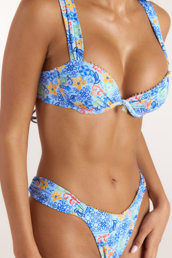 Soutien-gorge Bikini Mosaic - Imprimé Bleu