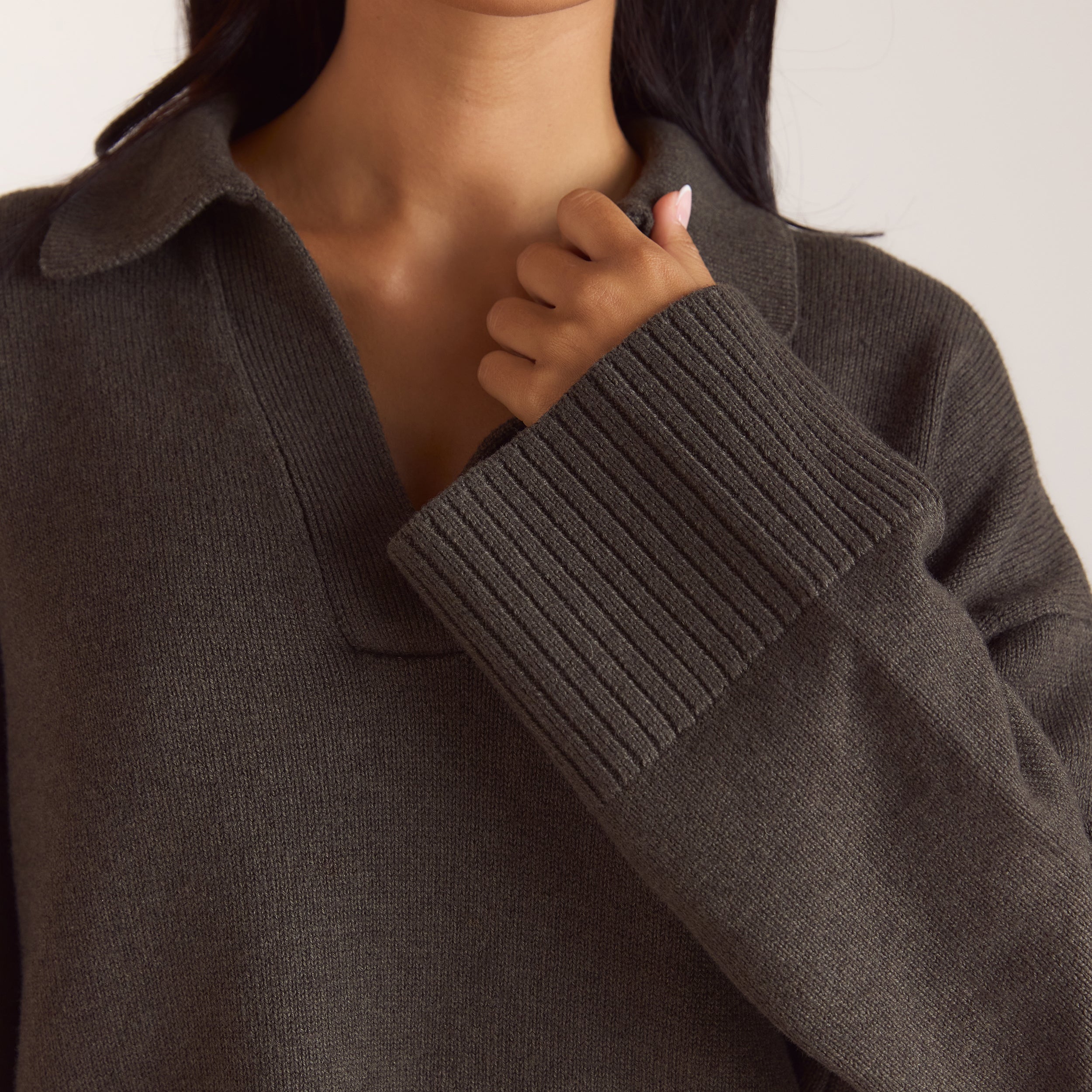 Pull en Maille à Demi-patte | Pull en Maille à Demi-patte - Vert Mousse