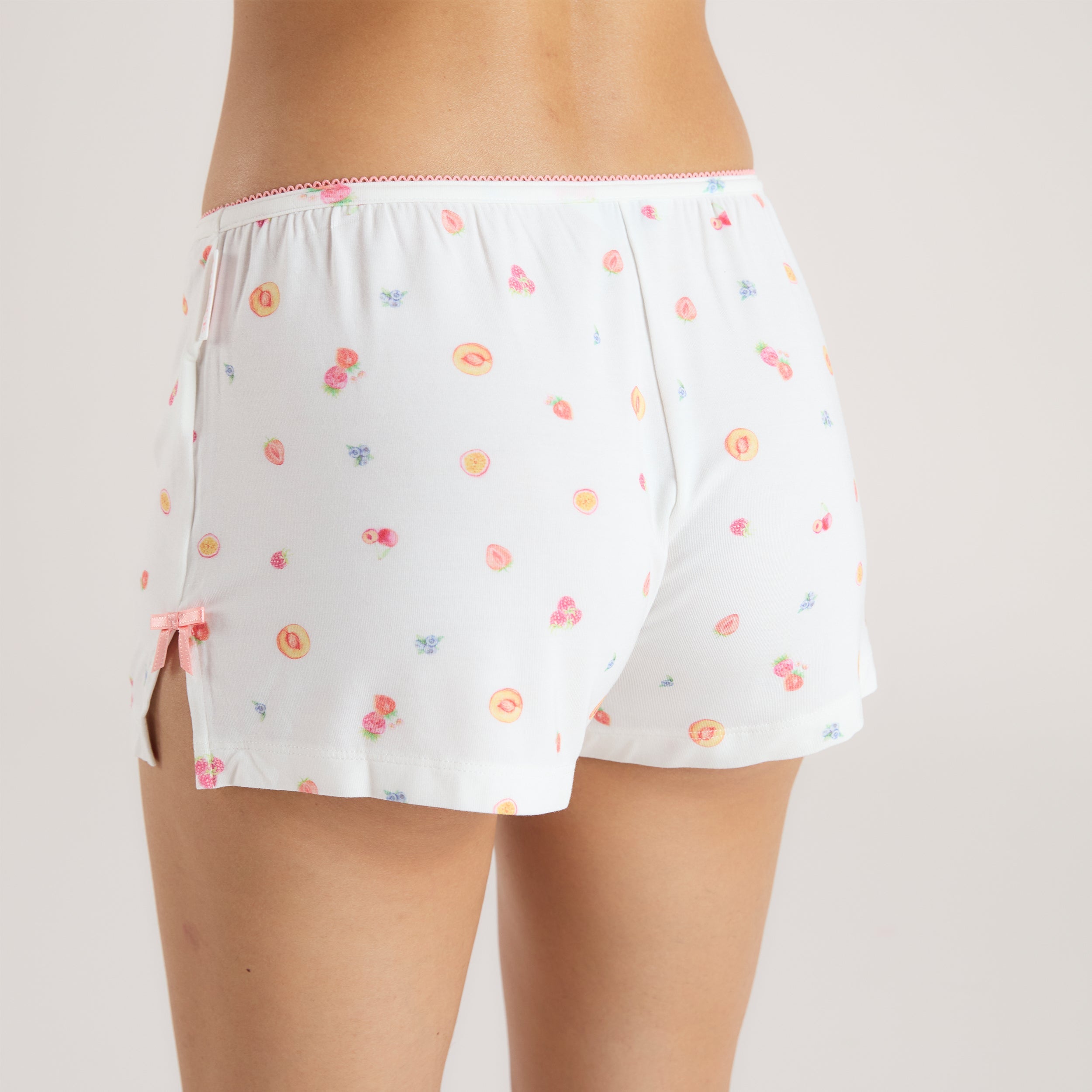 Short de Pyjama en Modal | Short de Pyjama en Modal - Fruits Blancs