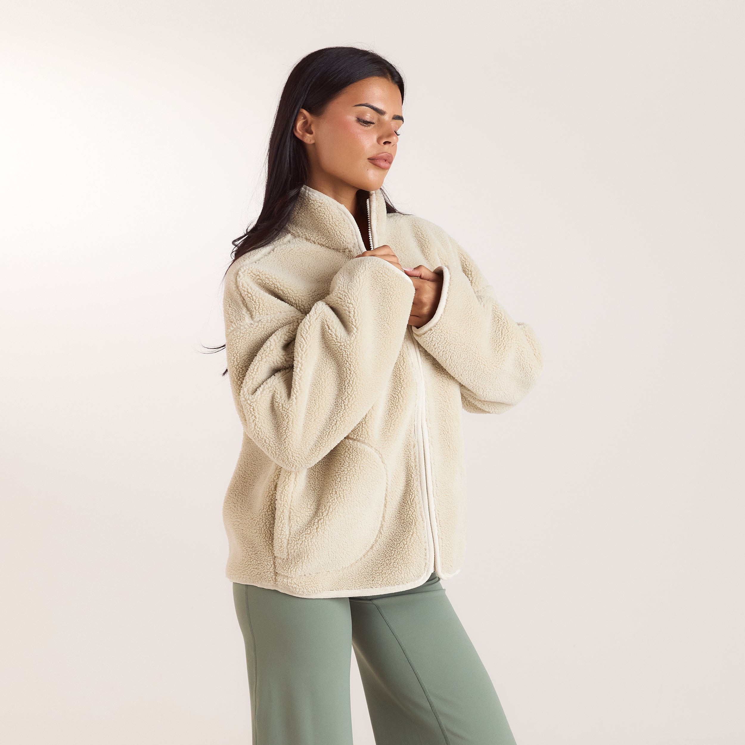 Veste Borg Zippée | Veste Borg Zippée - Crème