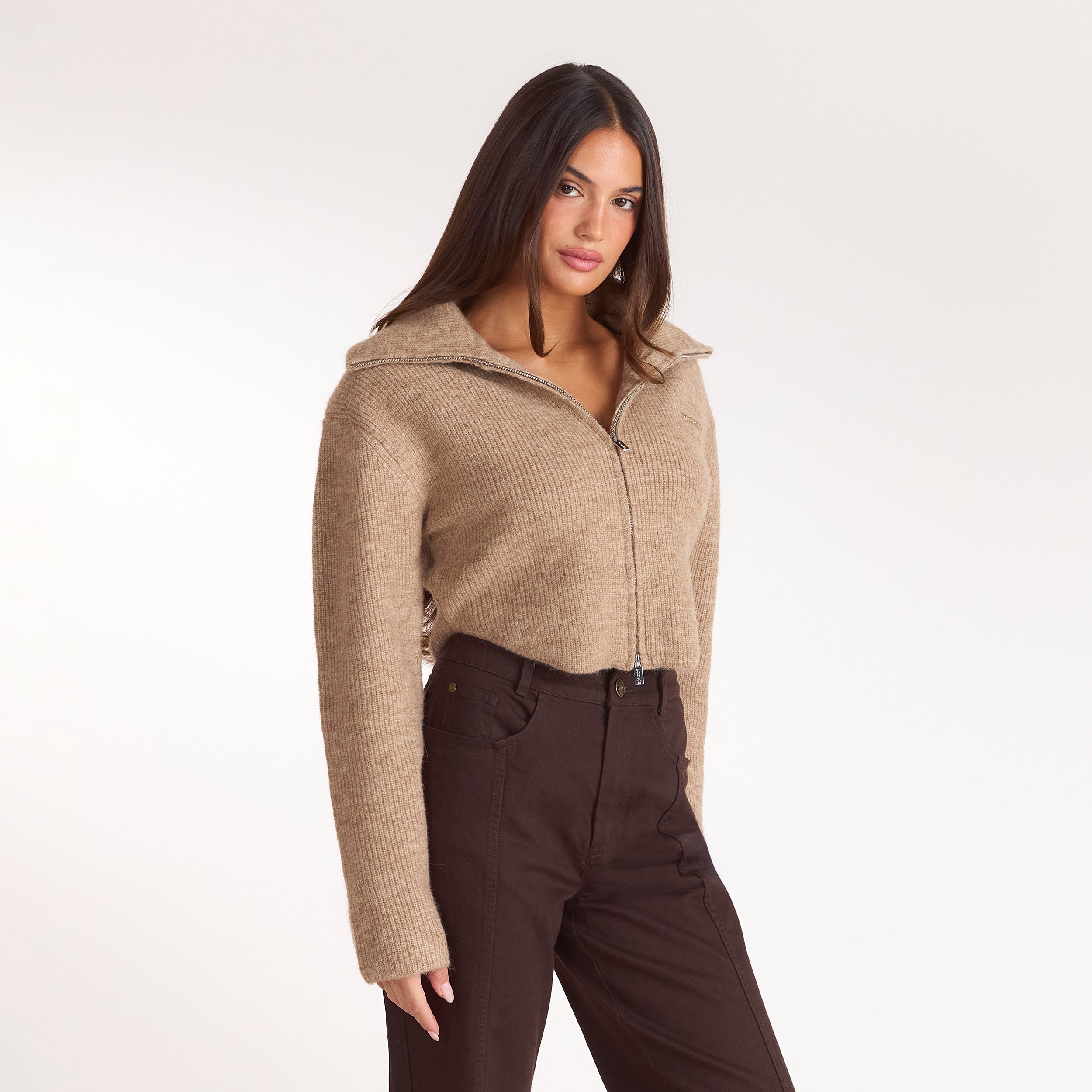 Cardigan en Maille Structuré | Cardigan en Maille Structuré - Biscuit