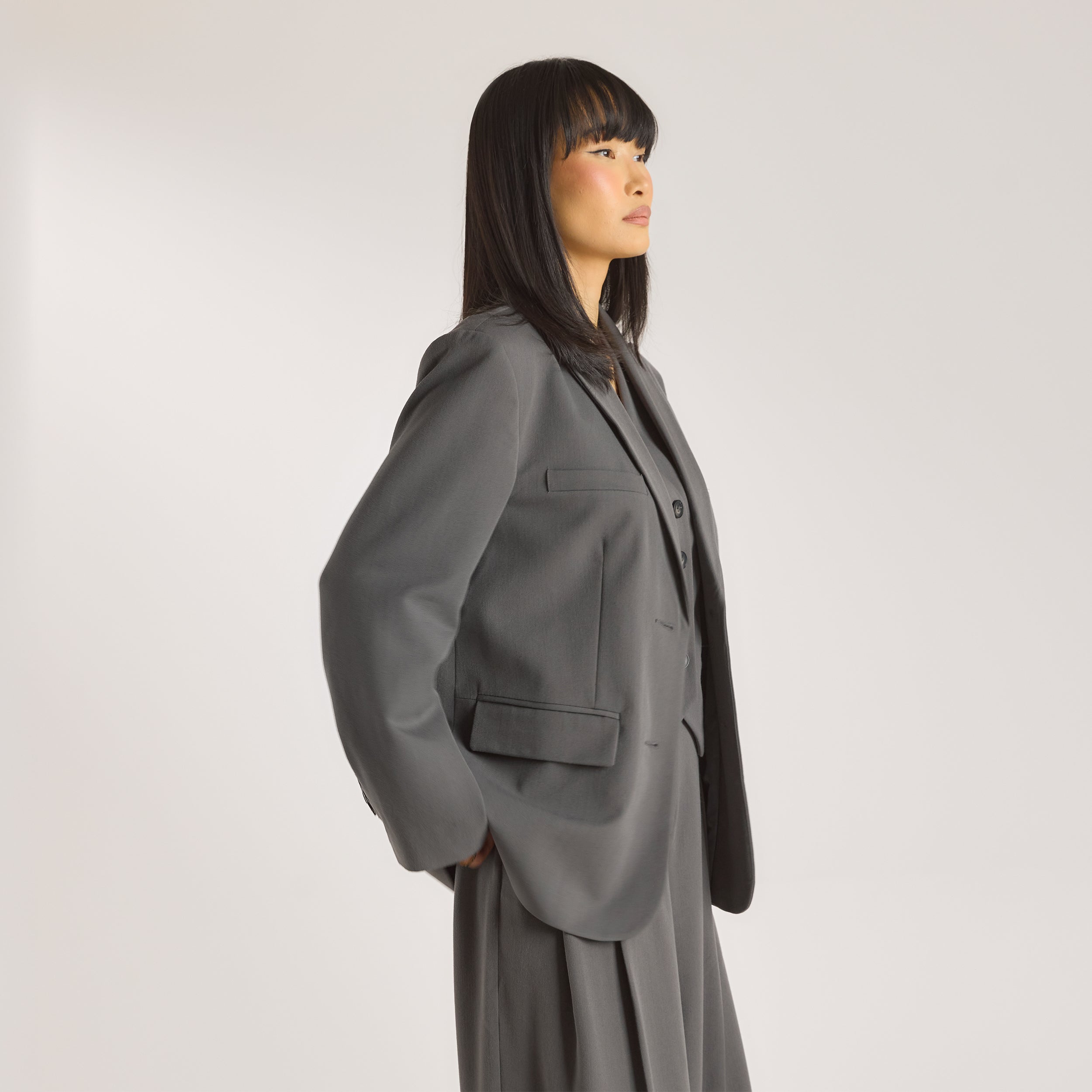 Blazer Oversize | Blazer Oversize - Charbon