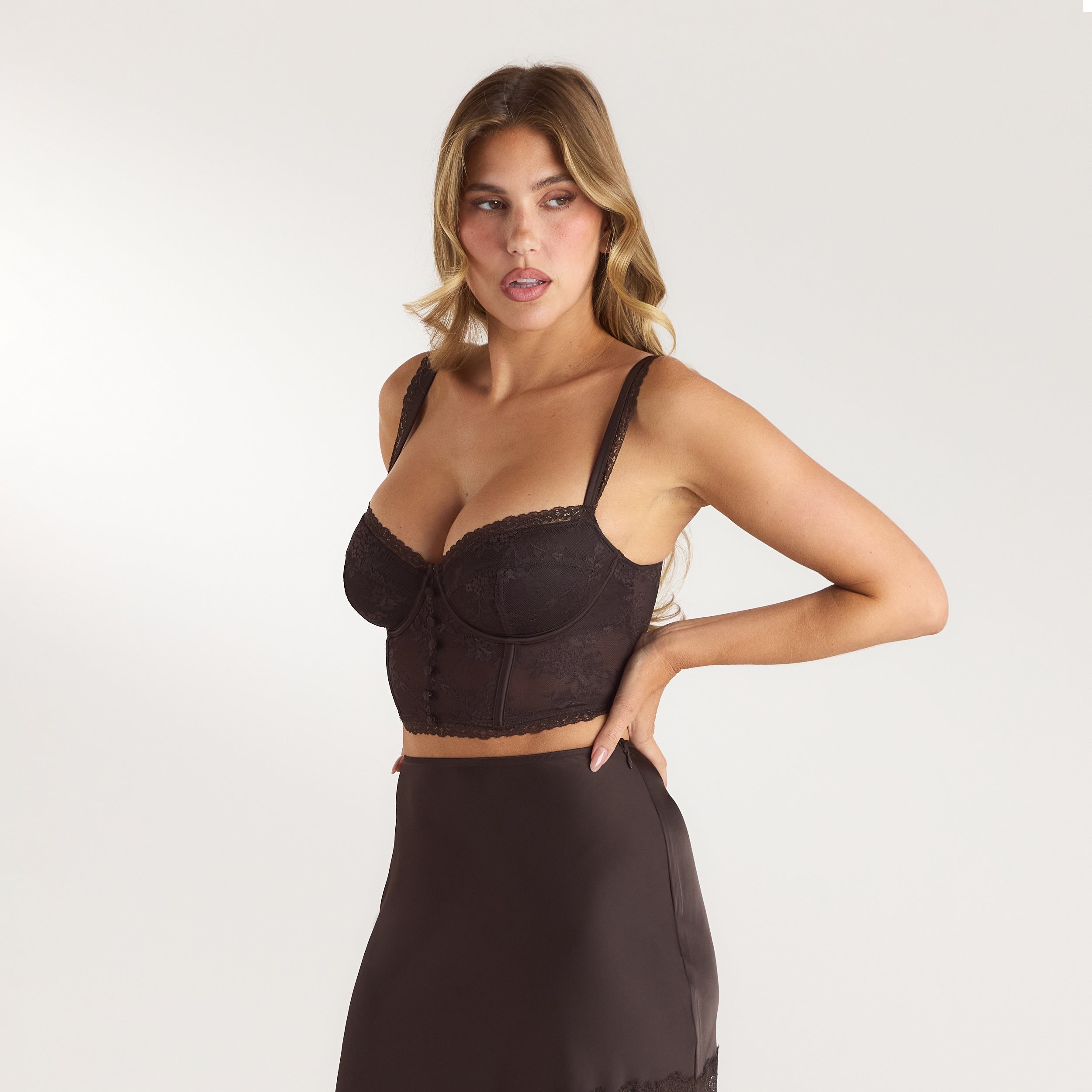 Top Bralette en Dentelle | Top Bralette en Dentelle - Chocolat