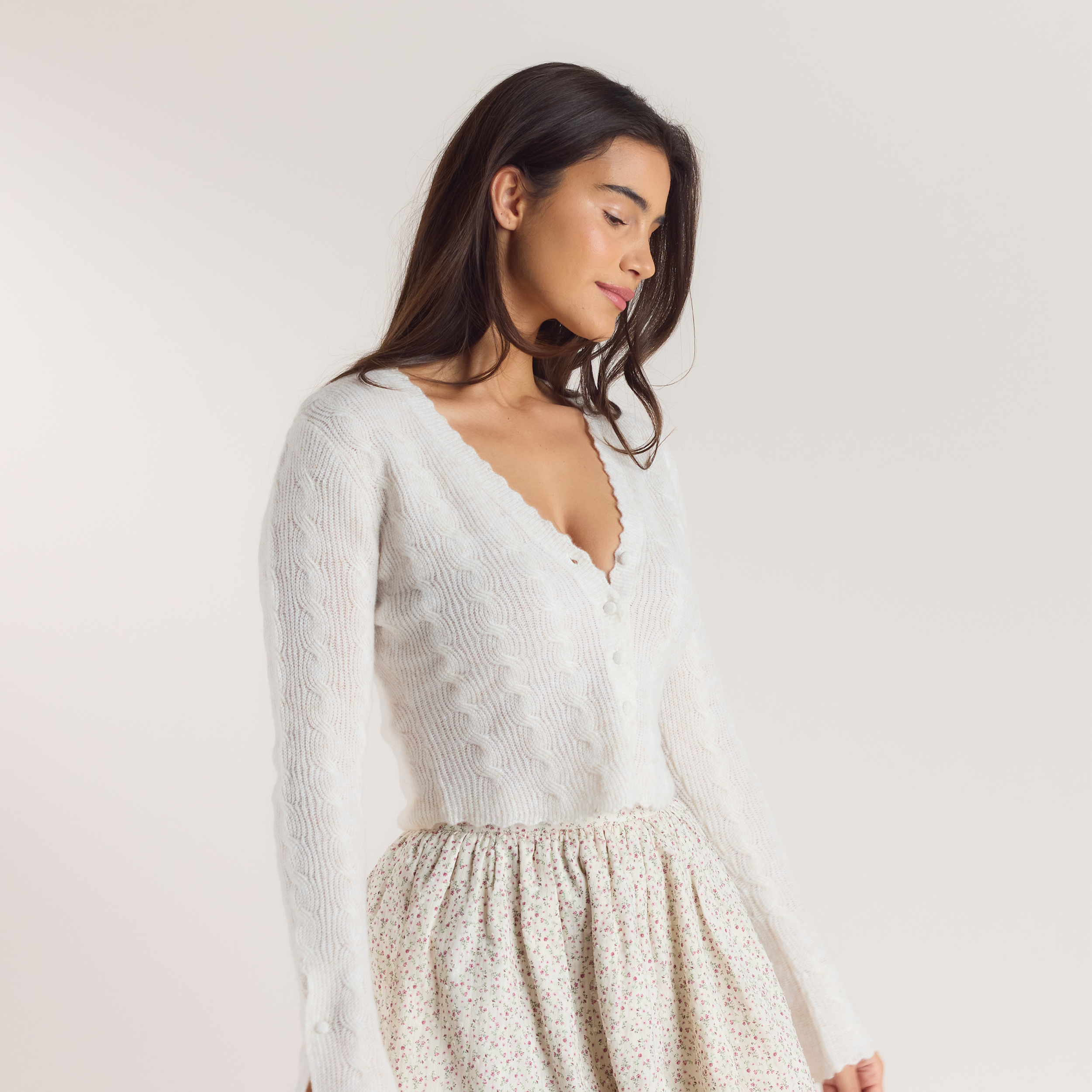 Gilet à Manches Larges | Gilet à Manches Larges - Crème