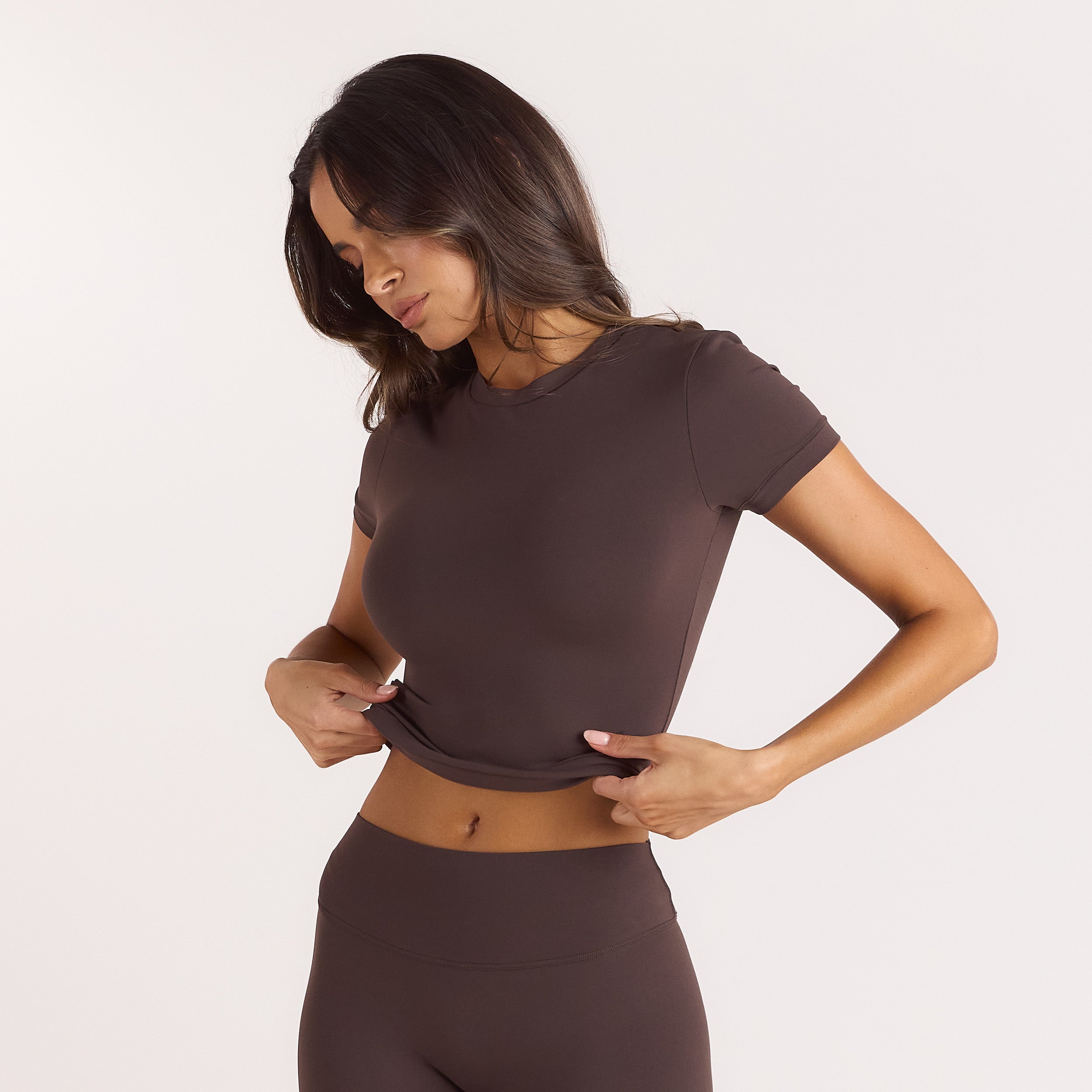 T-shirt à Manches Courtes ContourSoft™ | T-shirt à Manches Courtes ContourSoft™ - Chocolat Noir