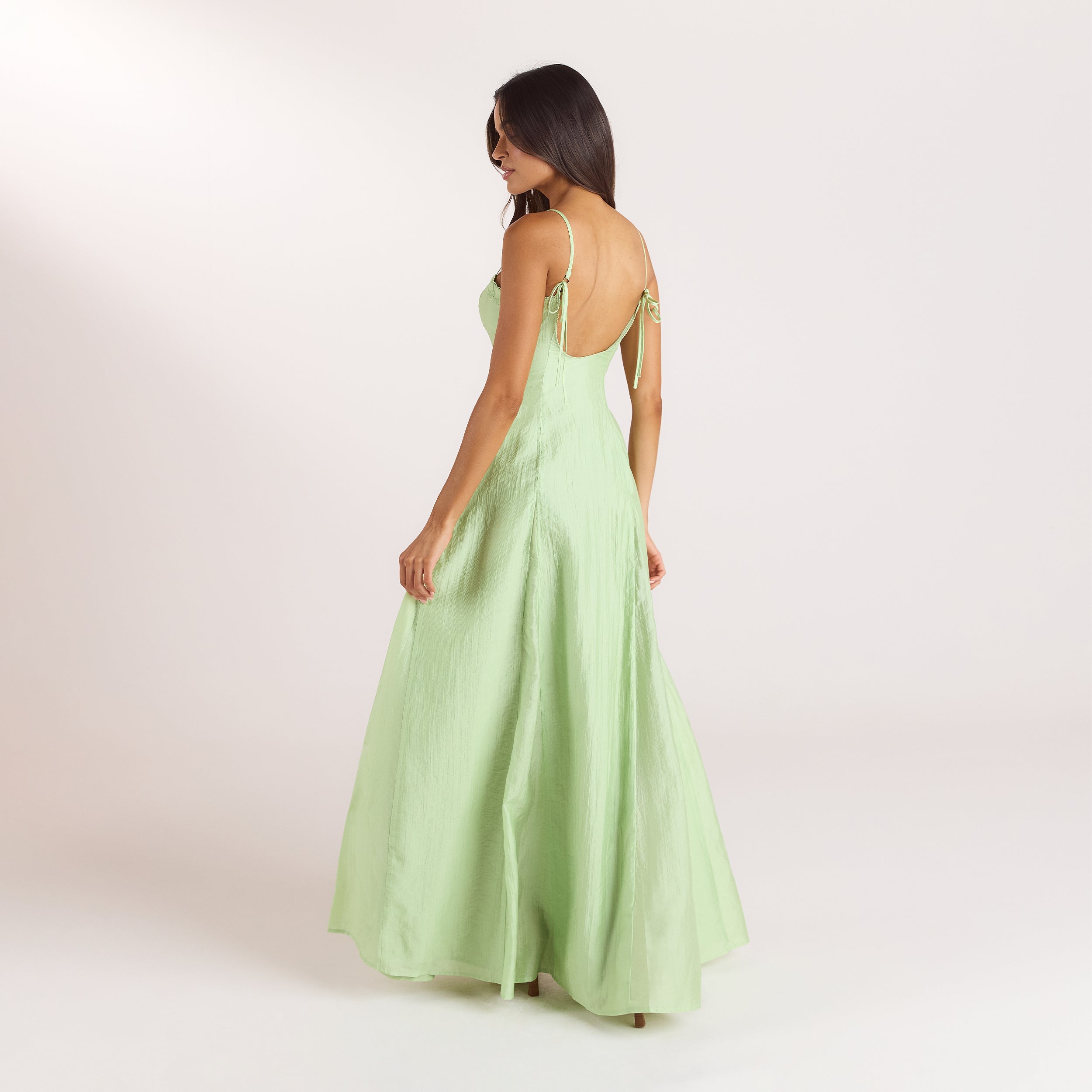 Robe Maxi Brodée | Robe Maxi Brodée - Vert