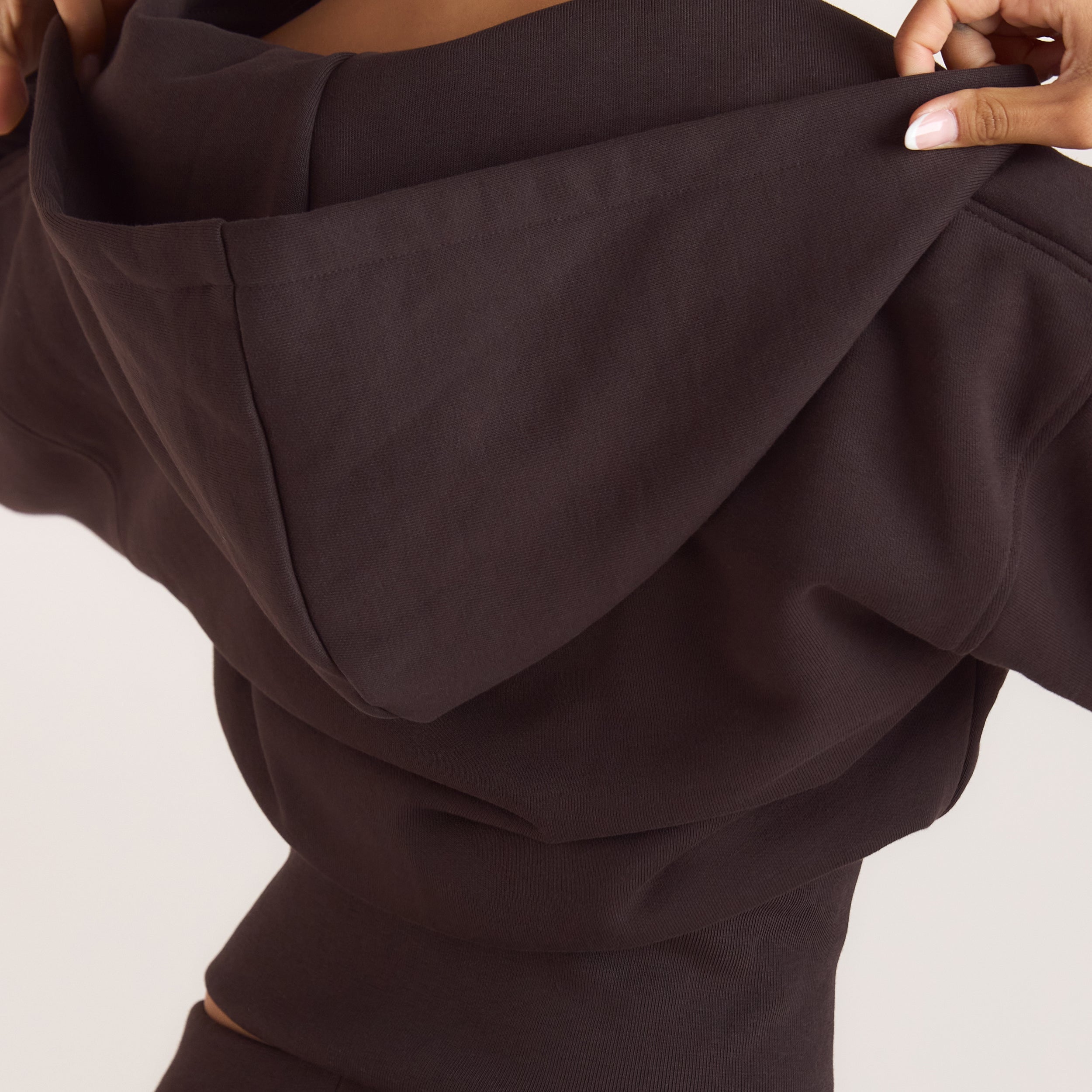 Sweat à Capuche Ajusté | Sweat à Capuche Ajusté - Chocolat Noir