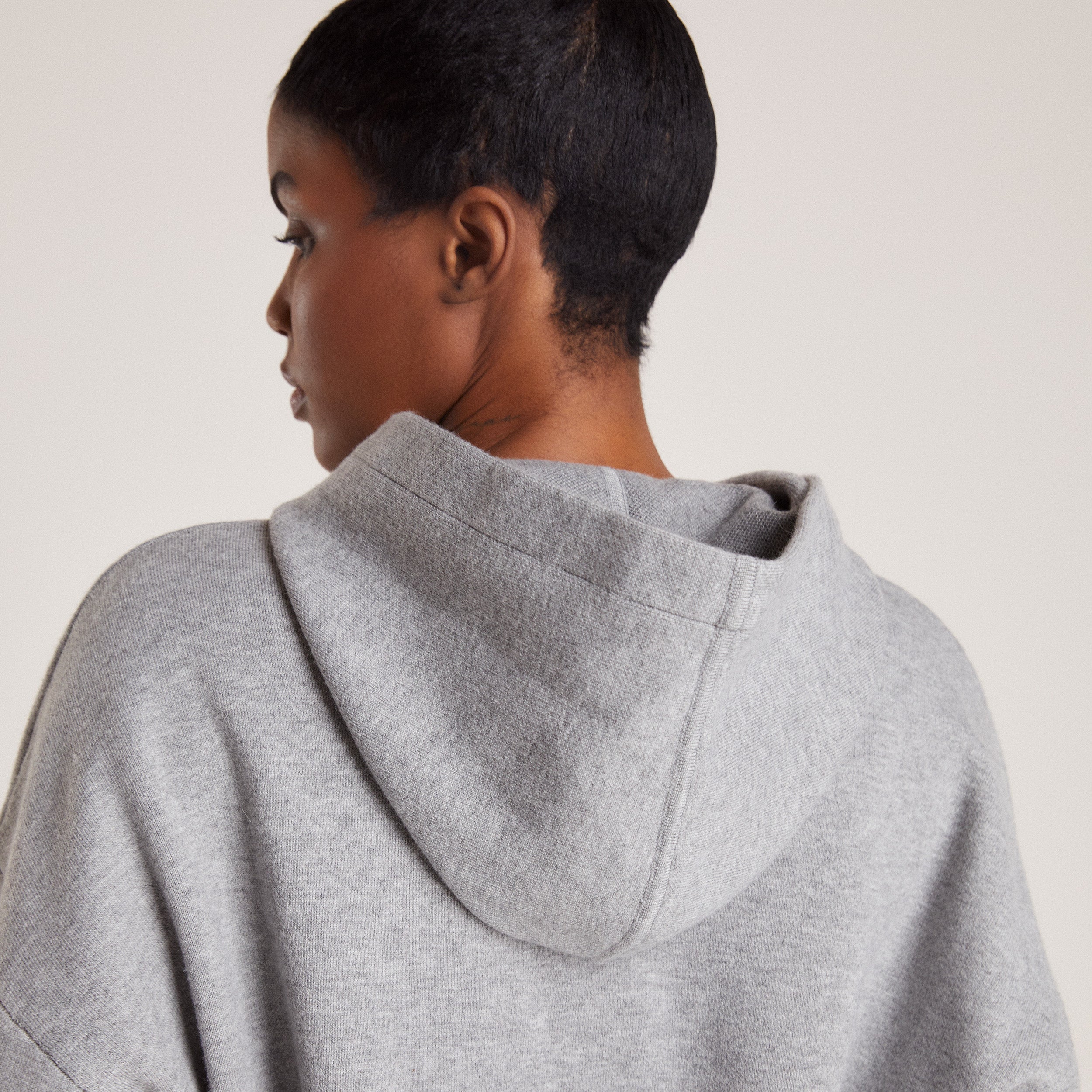 Sweat à Capuche Lounge en Maille | Sweat à Capuche Lounge en Maille - Gris Chiné