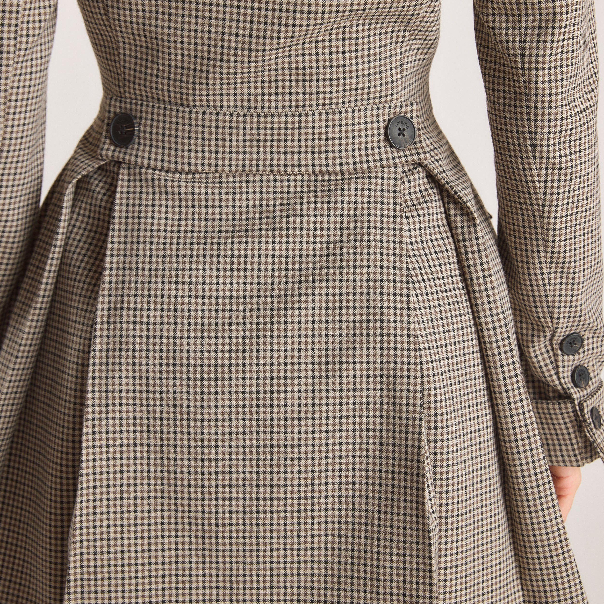 Robe Blazer Pied-de-Poule | Robe Blazer Pied-de-Poule - Marron