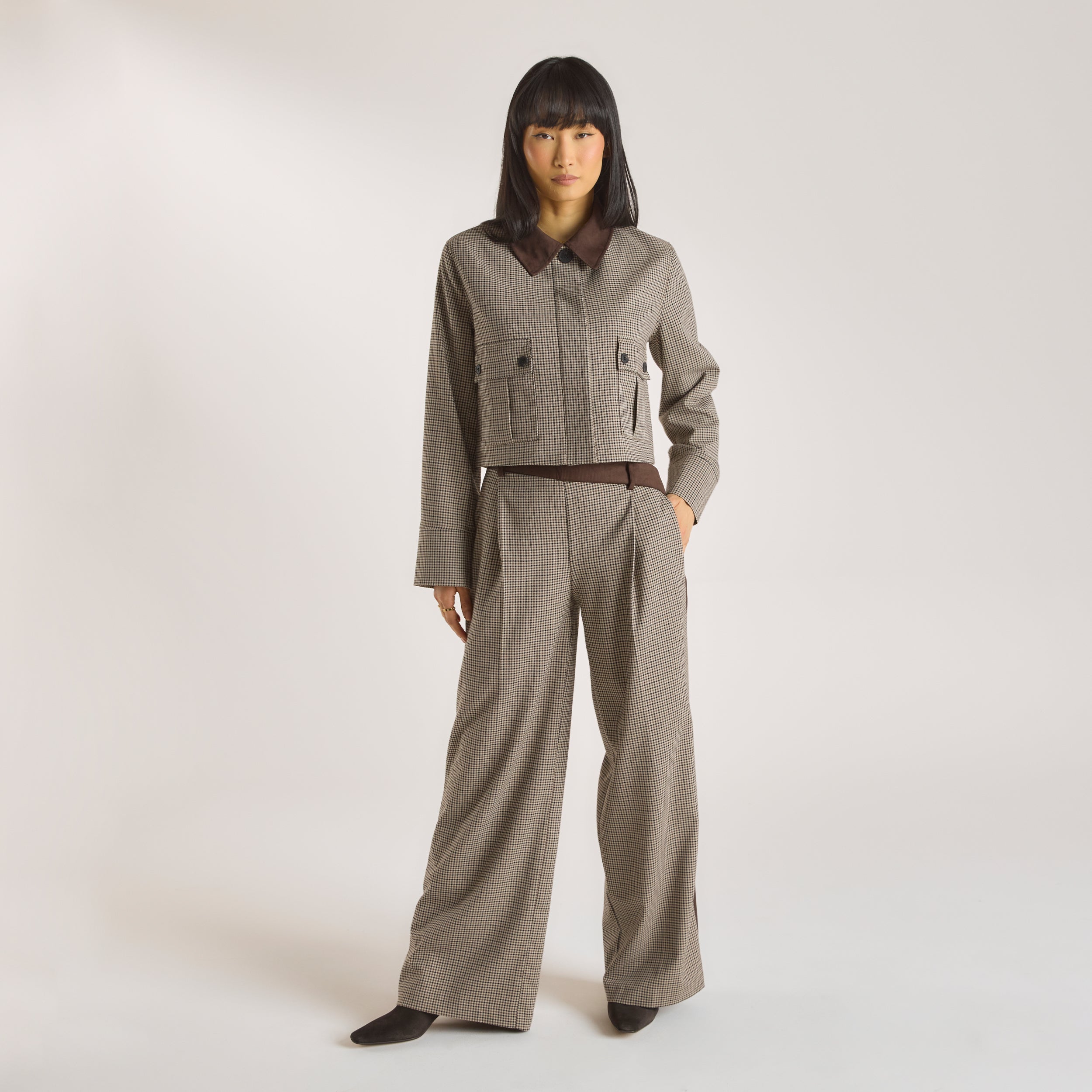 Veste Pied-de-Poule | Veste Pied-de-Poule - Marron