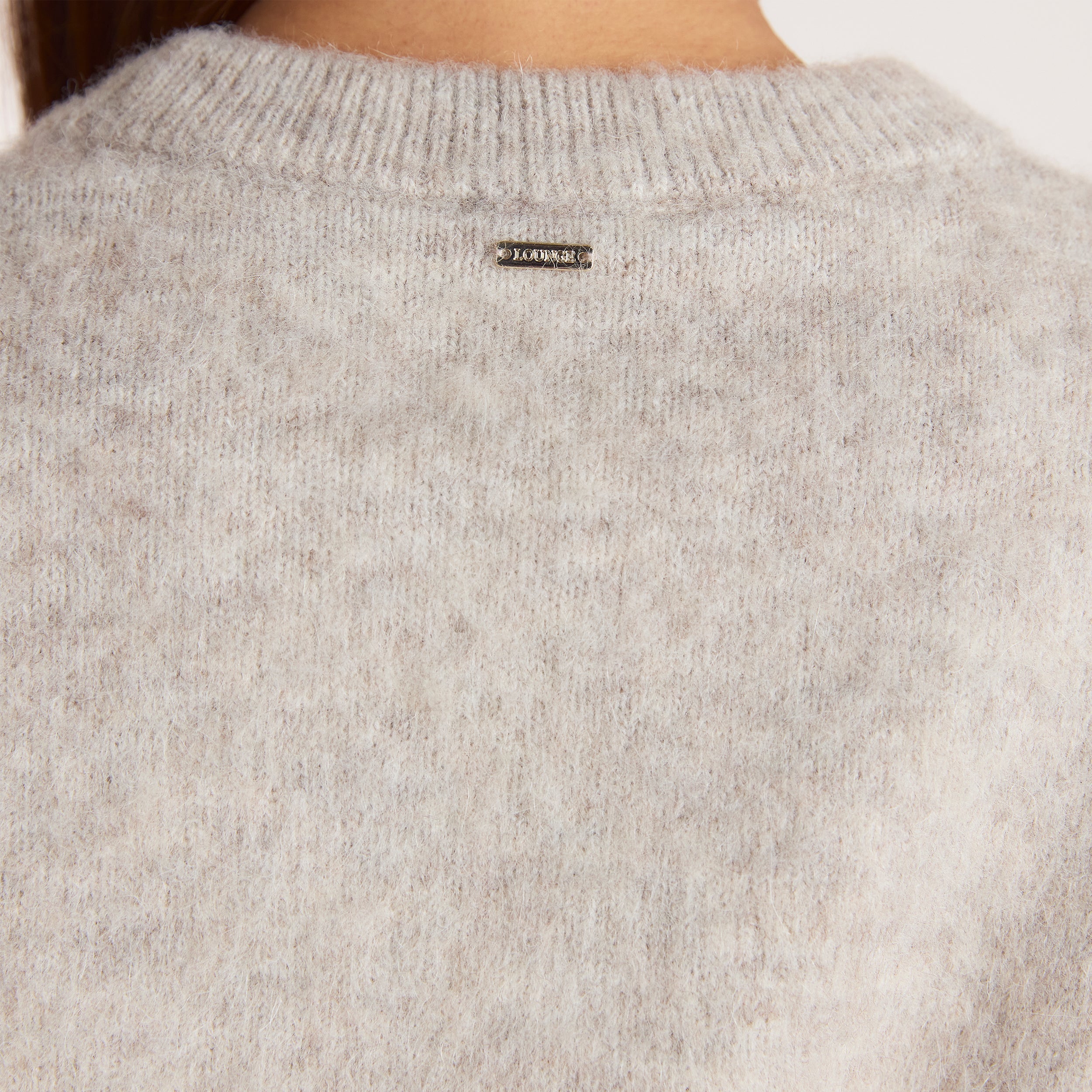 Pull en Maille Duveteuse | Pull en Maille Duveteuse - Gris Chaud