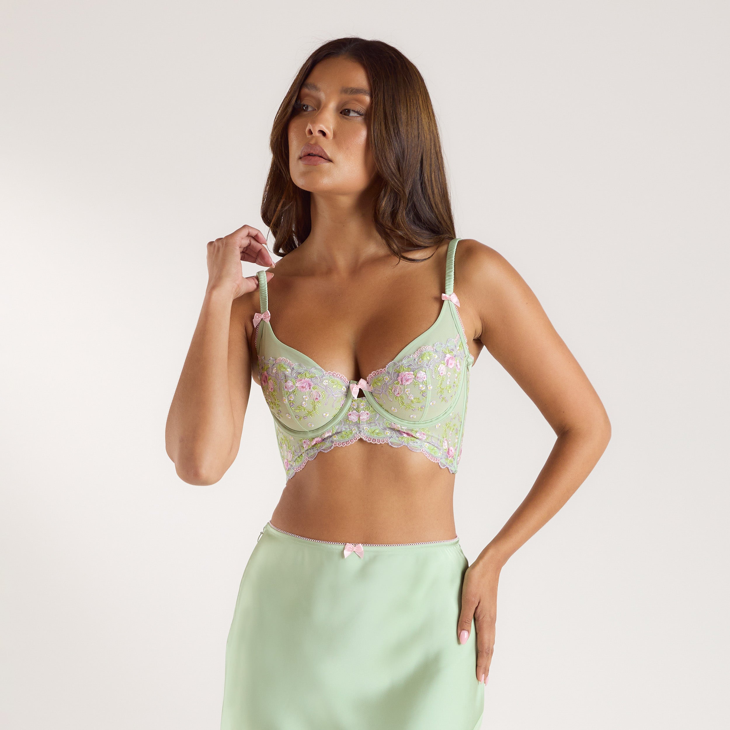 Soutien-Gorge et Jupe Longue Elyssia | Soutien-Gorge Elyssia (Ensemble) - Vert