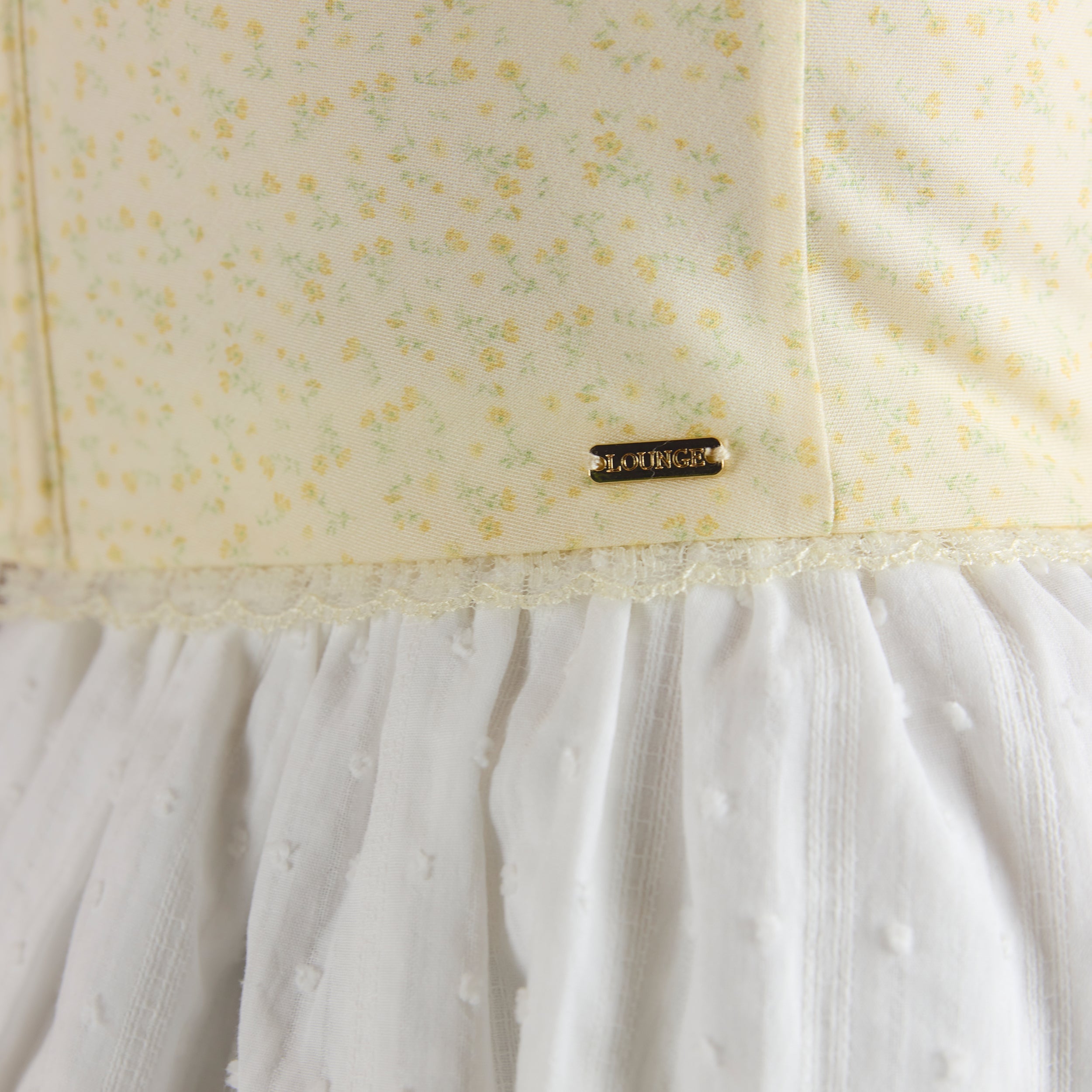 Top Corset avec Bordure en Dentelle | Top Corset avec Bordure en Dentelle - Jaune Floral