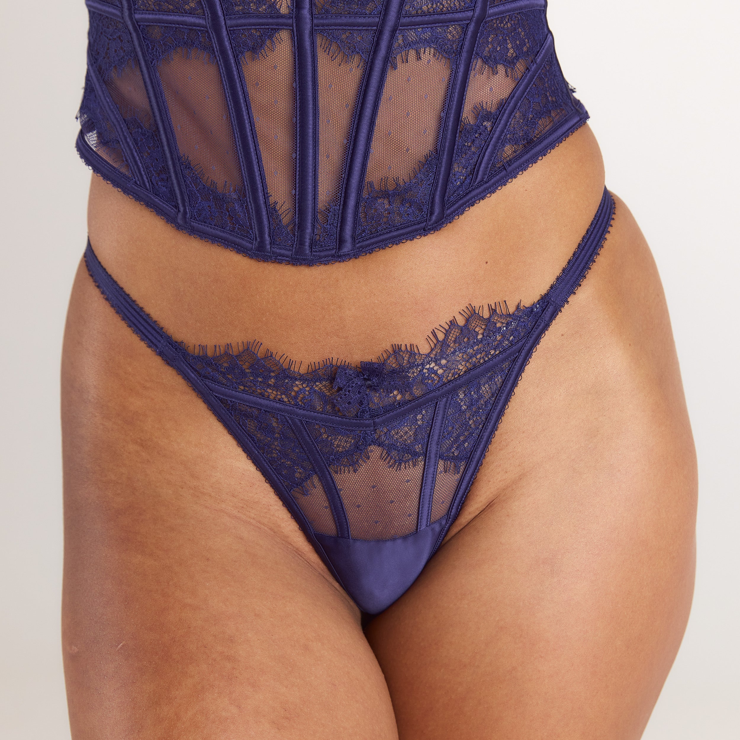 Ensemble Guêpière Alessia | Corset Alessia (Ensemble) - Bleu Marine