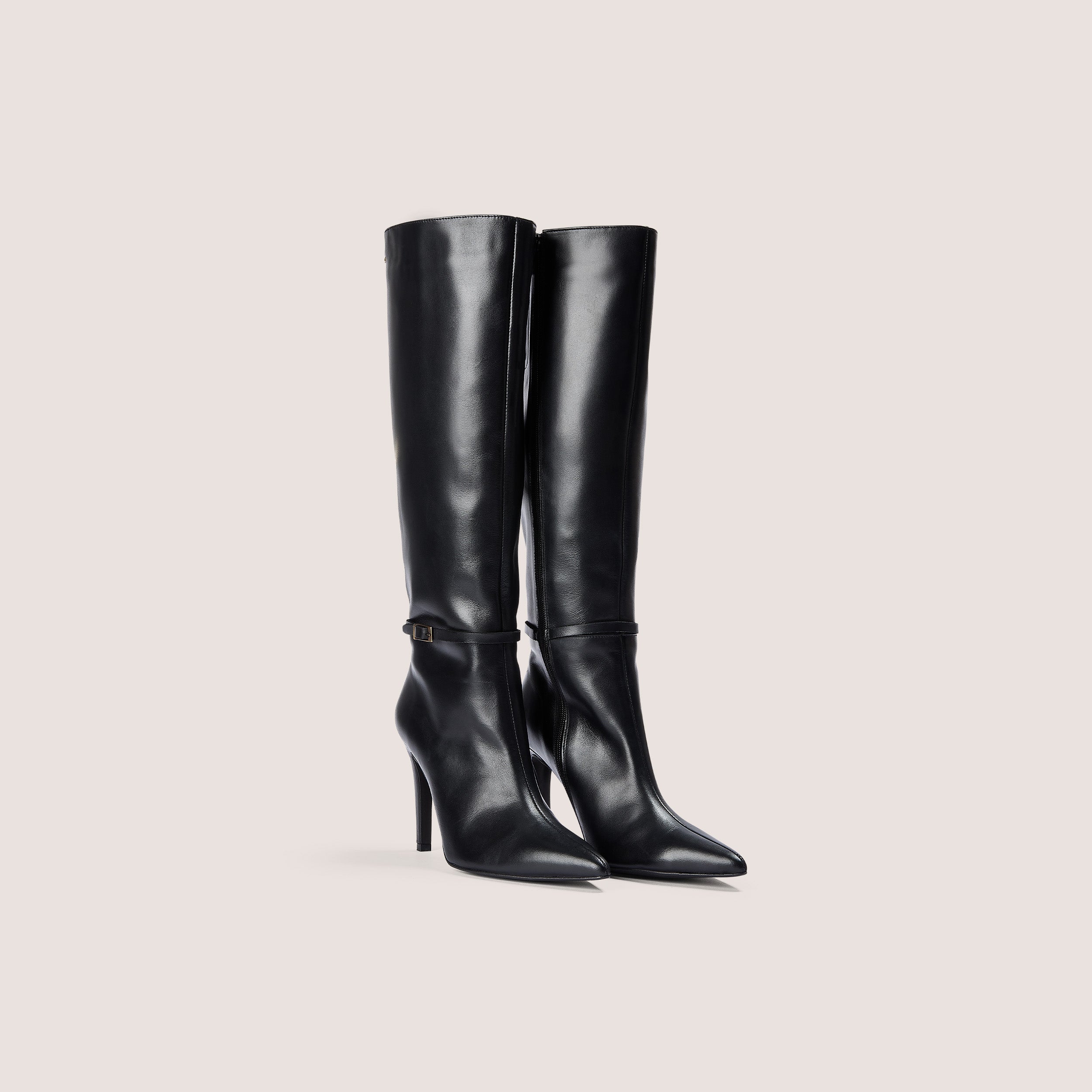 Bottes Hautes en Cuir Juni | Bottes Hautes en Cuir Juni - Noir