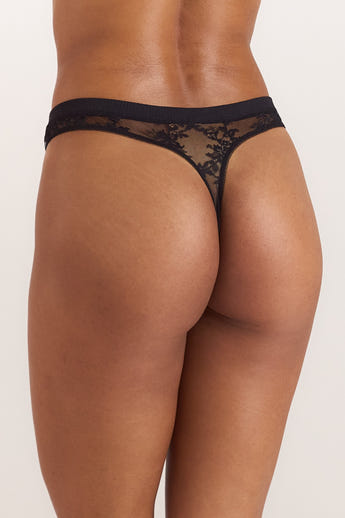 String Nurture en Dentelle - Noir alternate