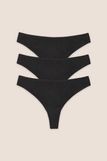 Brésiliens sans Couture (Pack de 3) - Noir