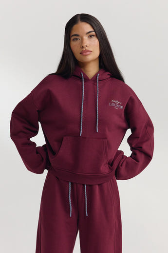 Sweat à Capuche Oversize - Laque Cerise