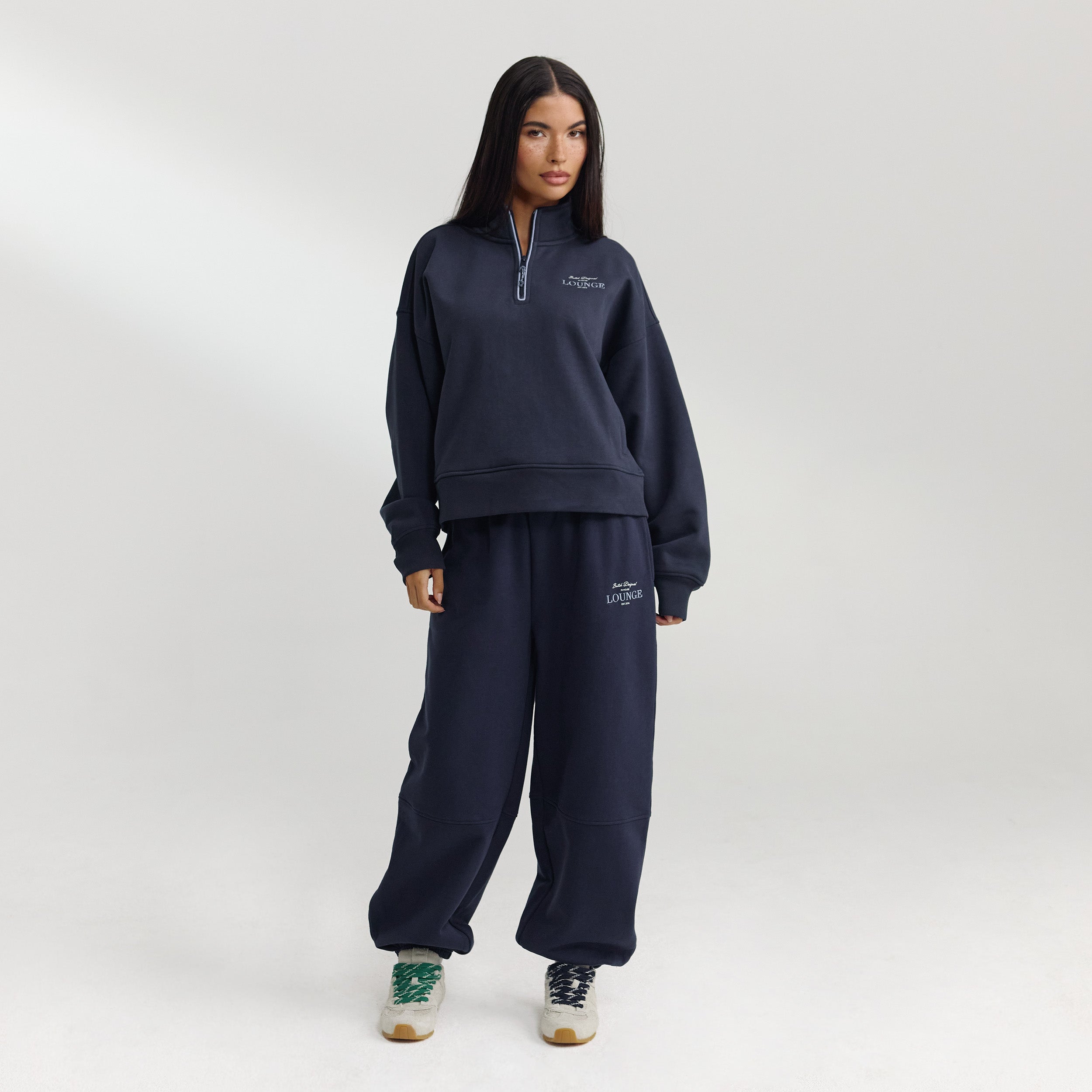 Pull avec Quart de Zip | Pull avec Quart de Zip - Bleu Foncé