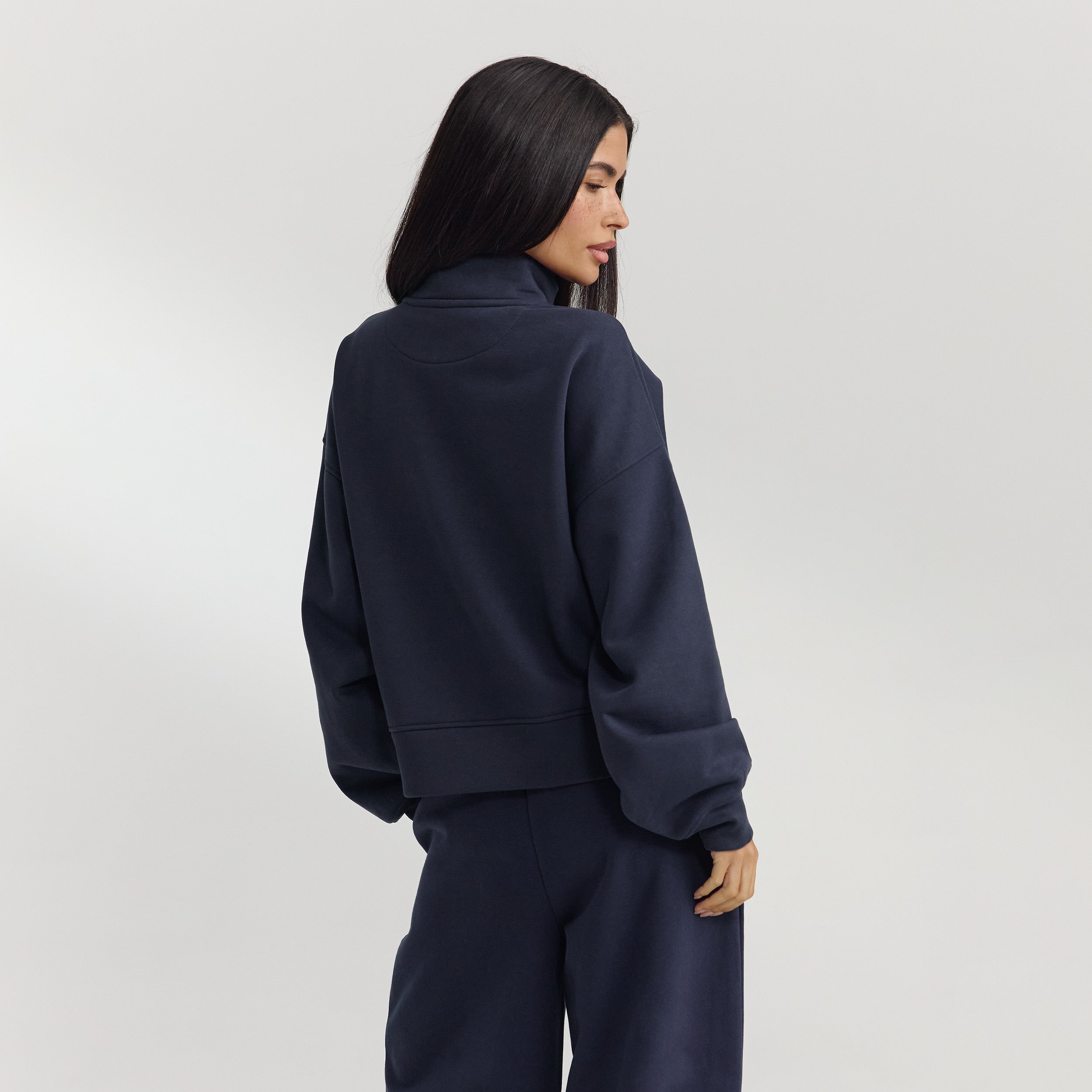 Pull avec Quart de Zip | Pull avec Quart de Zip - Bleu Foncé