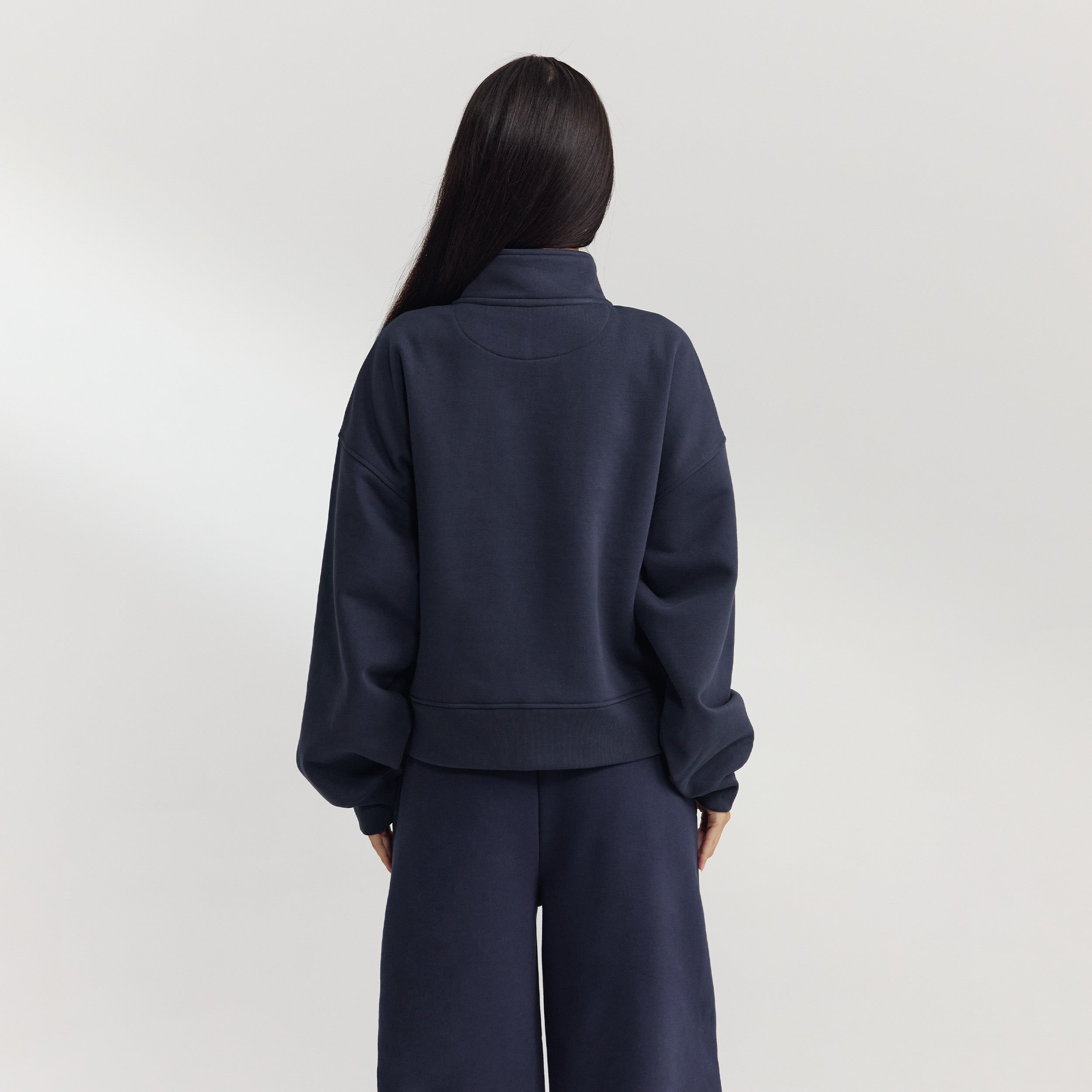 Pull avec Quart de Zip | Pull avec Quart de Zip - Bleu Foncé