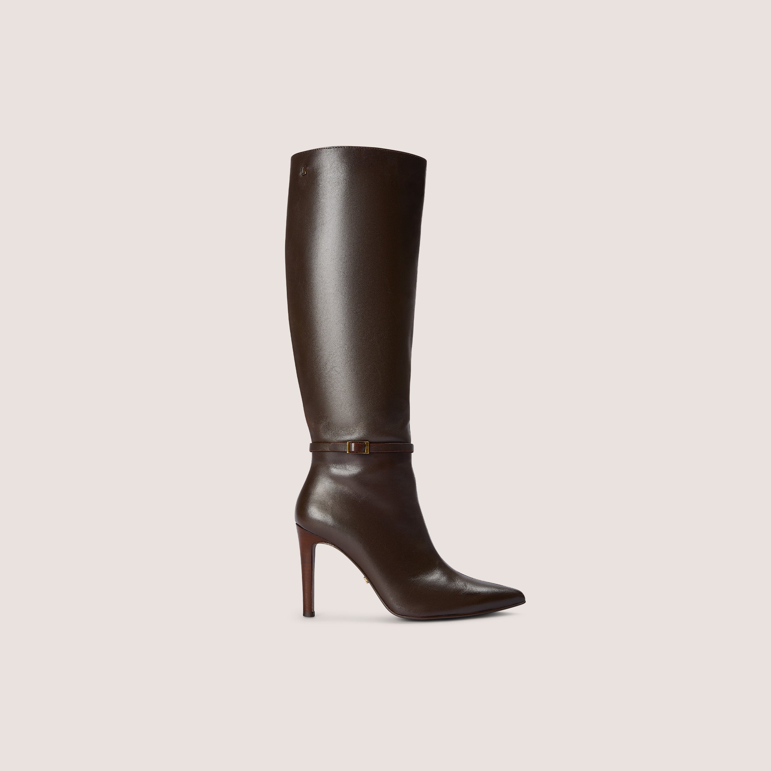 Bottes Hautes en Cuir Juni | Bottes Hautes en Cuir Juni - Marron Foncé
