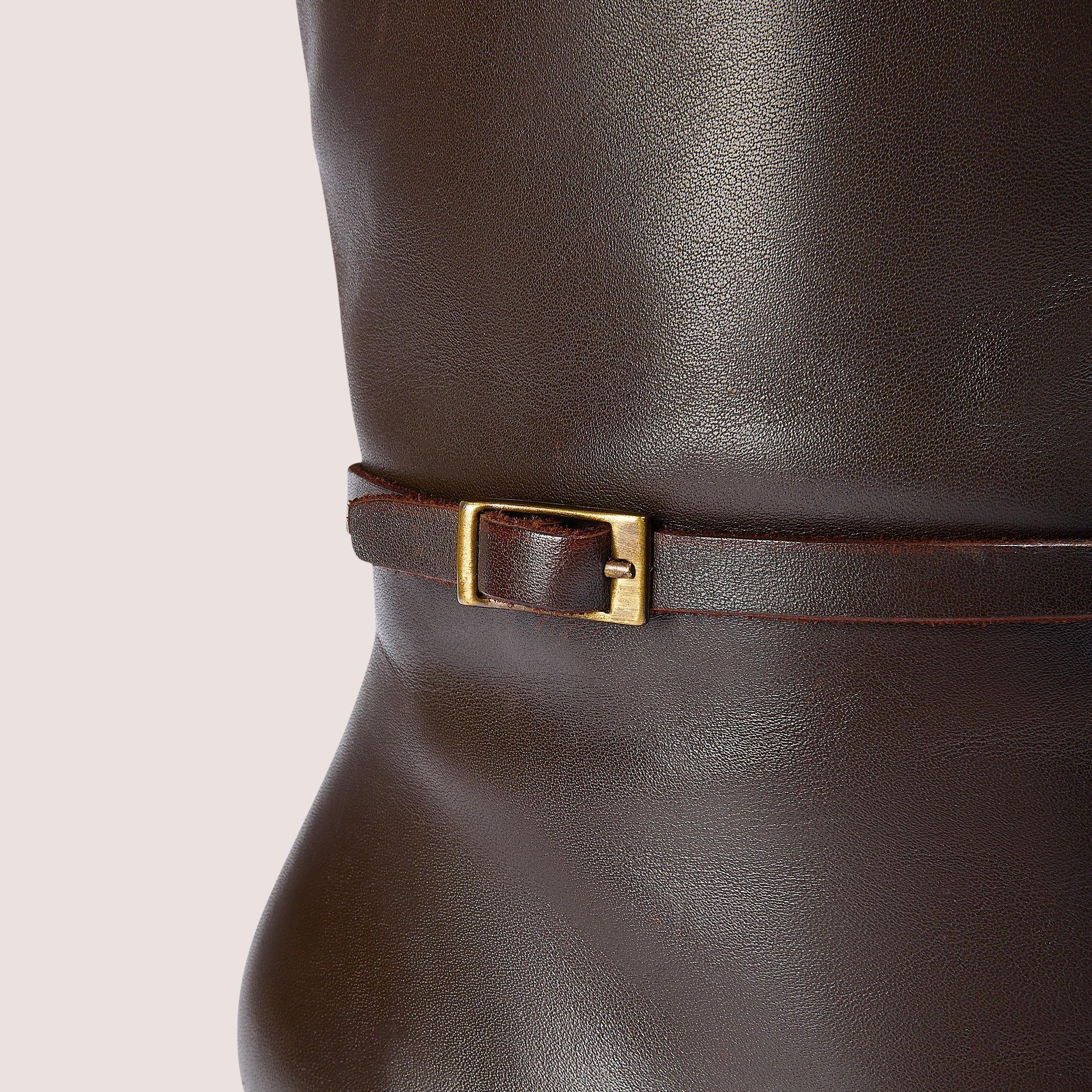 Bottes Hautes en Cuir Juni | Bottes Hautes en Cuir Juni - Marron Foncé